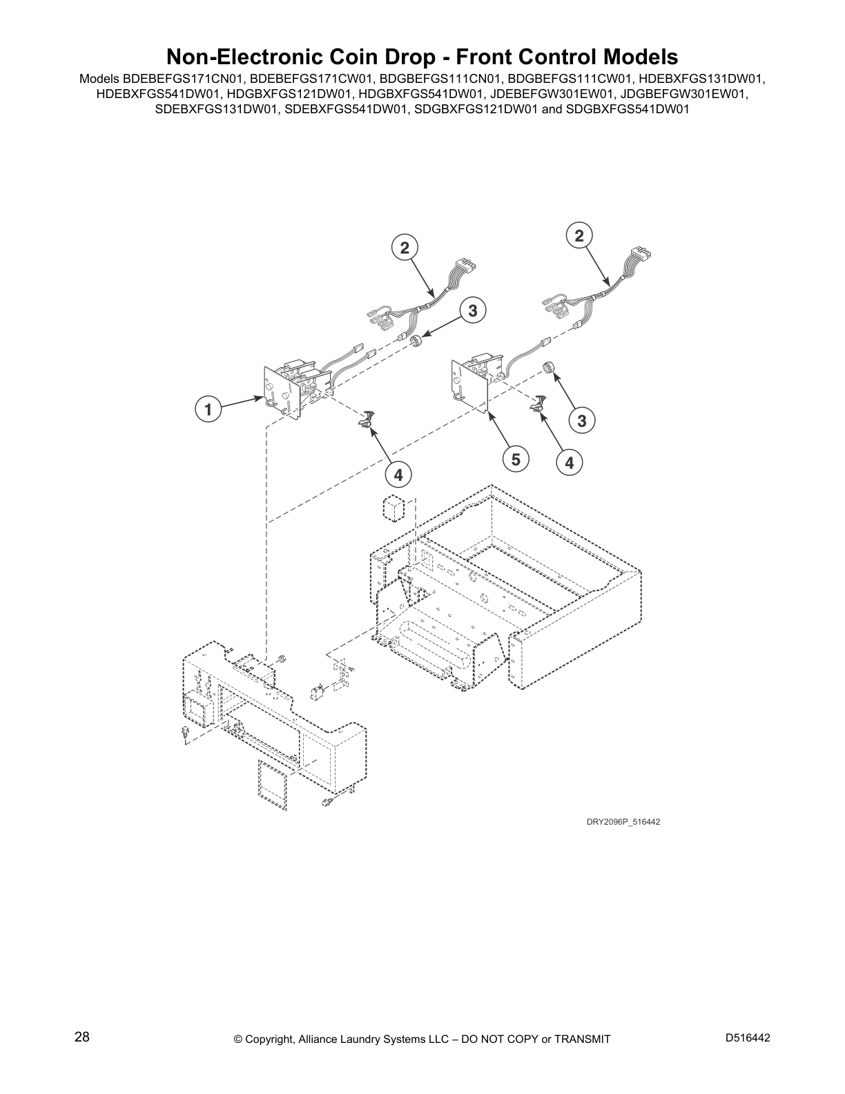 Non-Electronic Coin Drop - Front Control Models