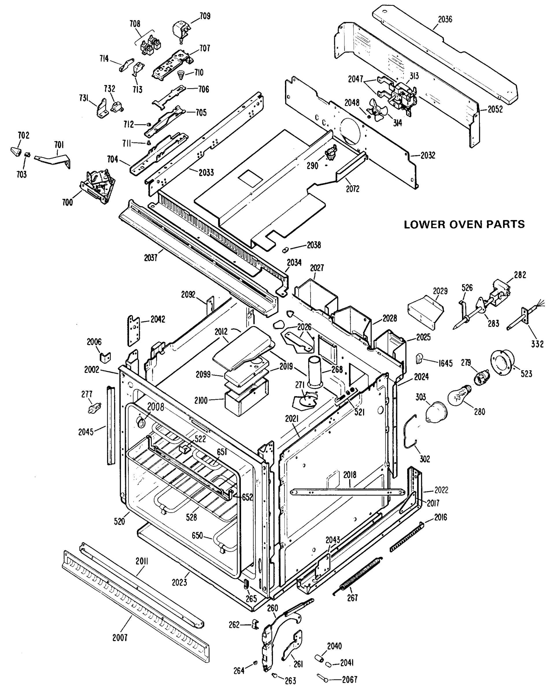 LOWER OVEN PARTS