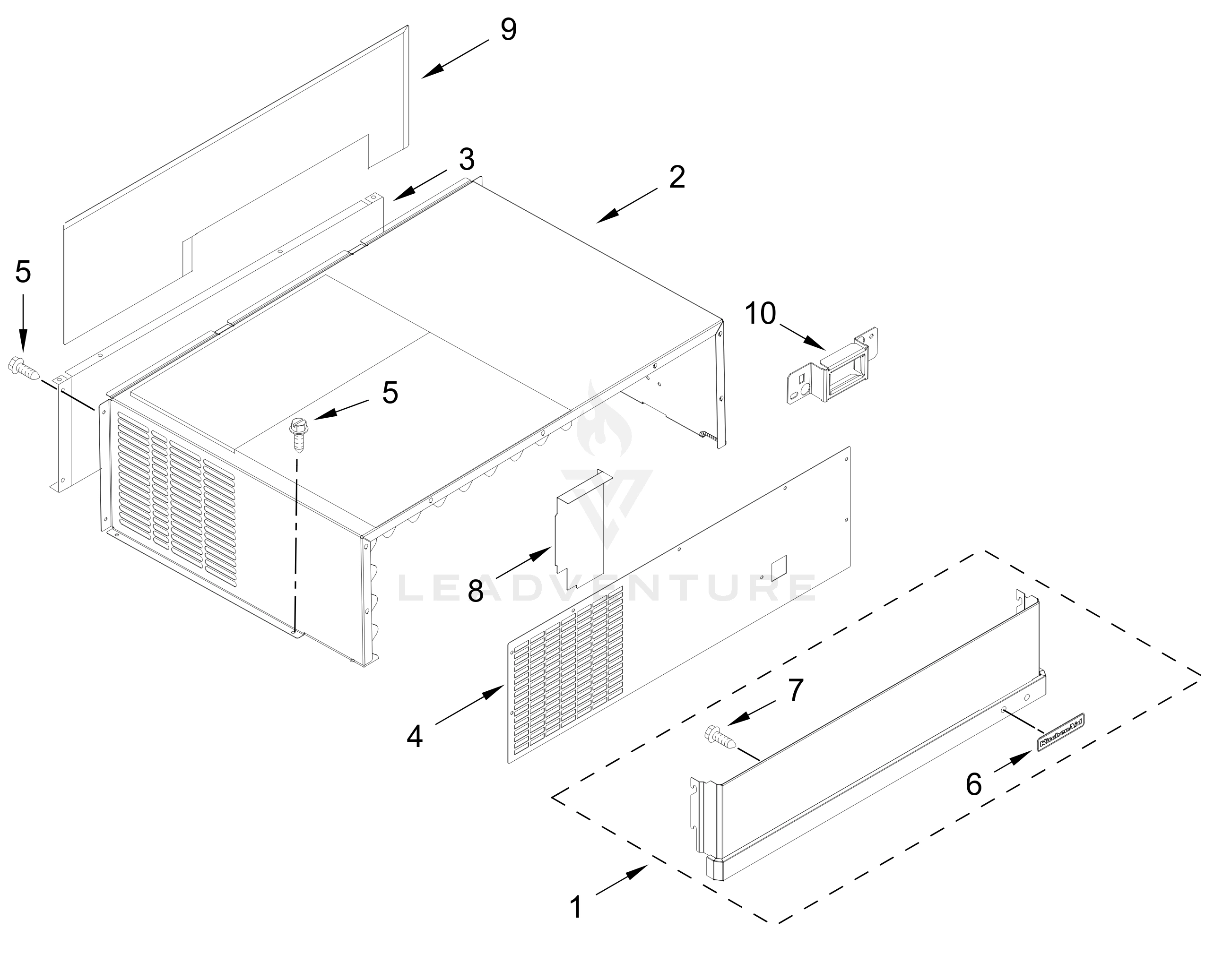TOP GRILLE AND UNIT COVER PARTS
