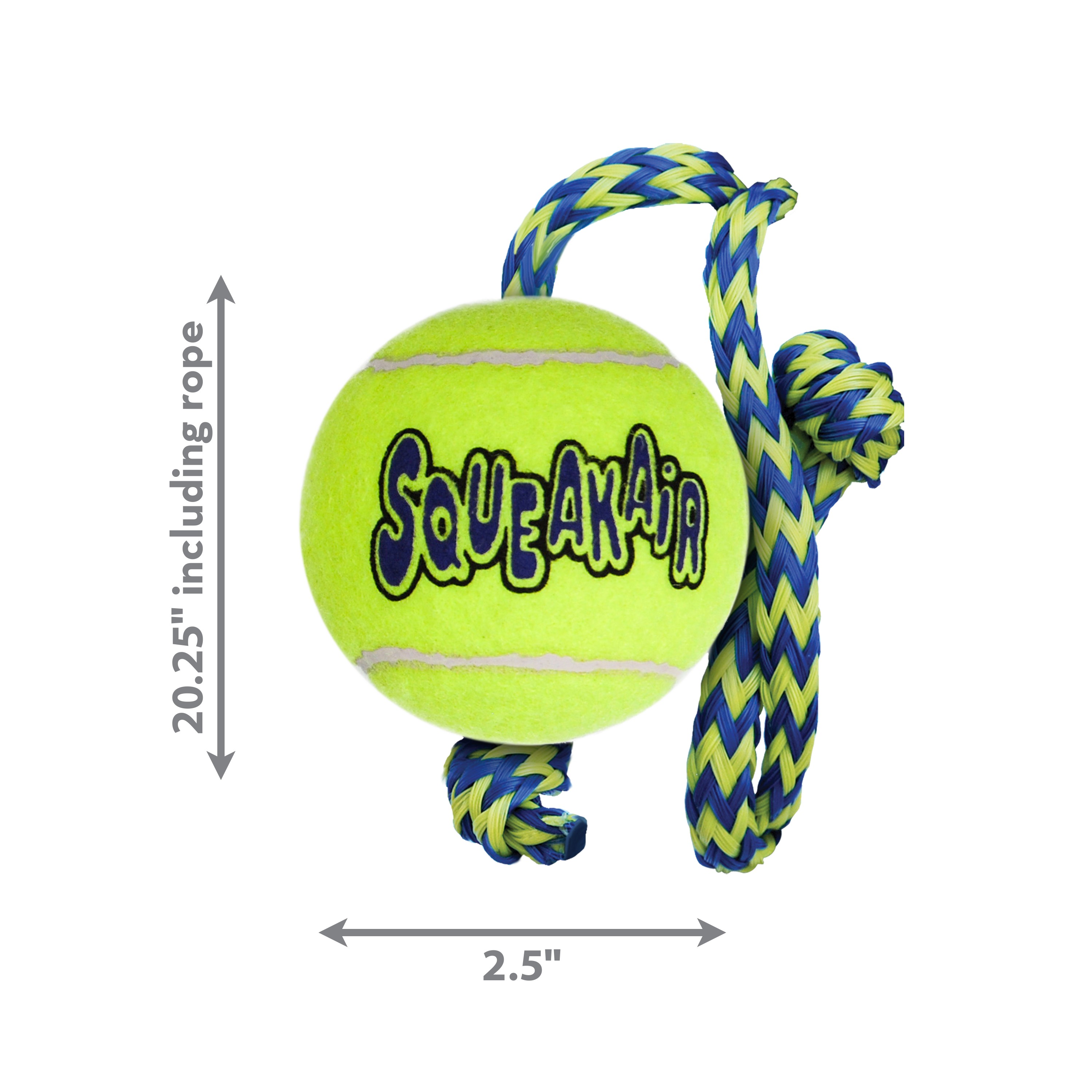 SqueakAir Ball m/Rope dimoffpack produktbillede