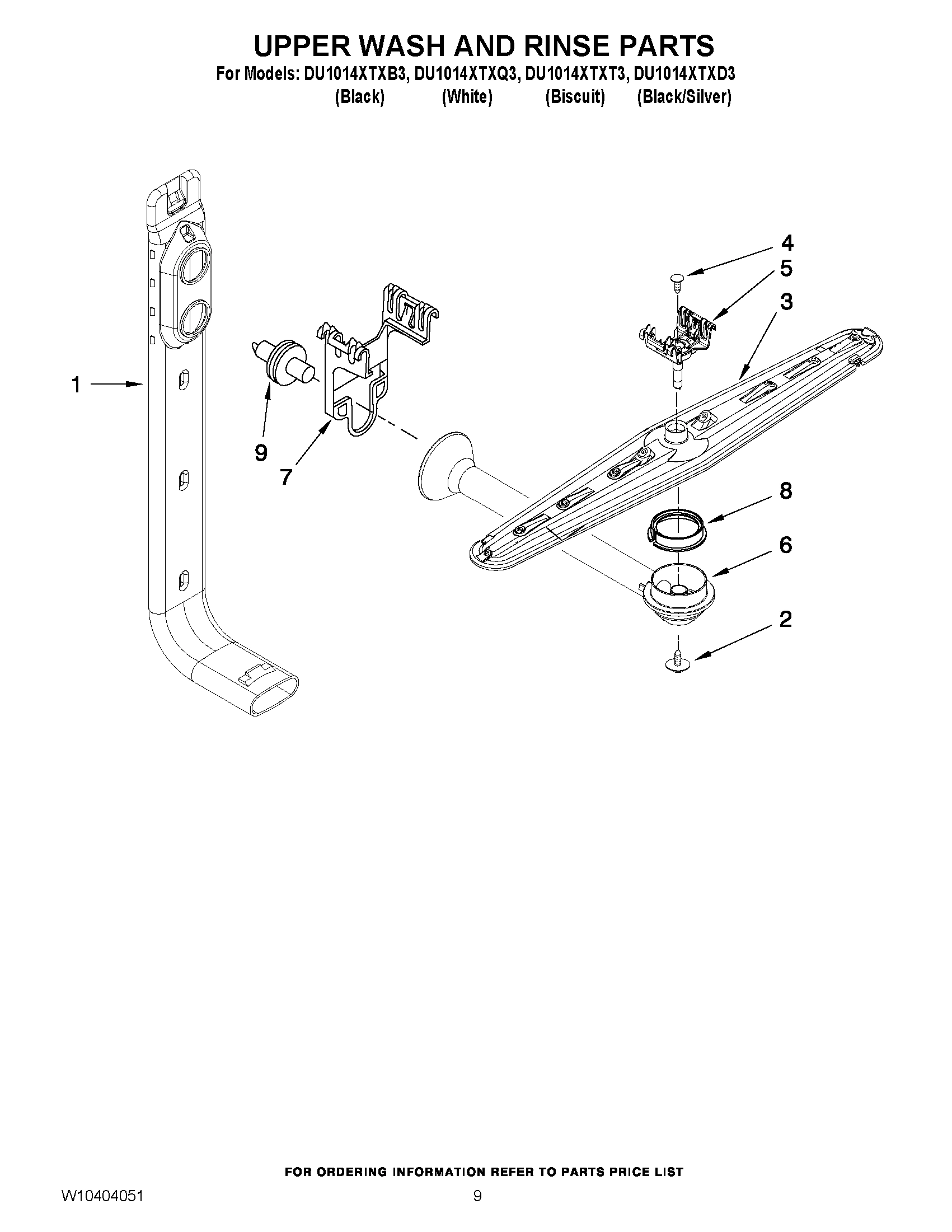 07 - UPPER WASH AND RINSE PARTS