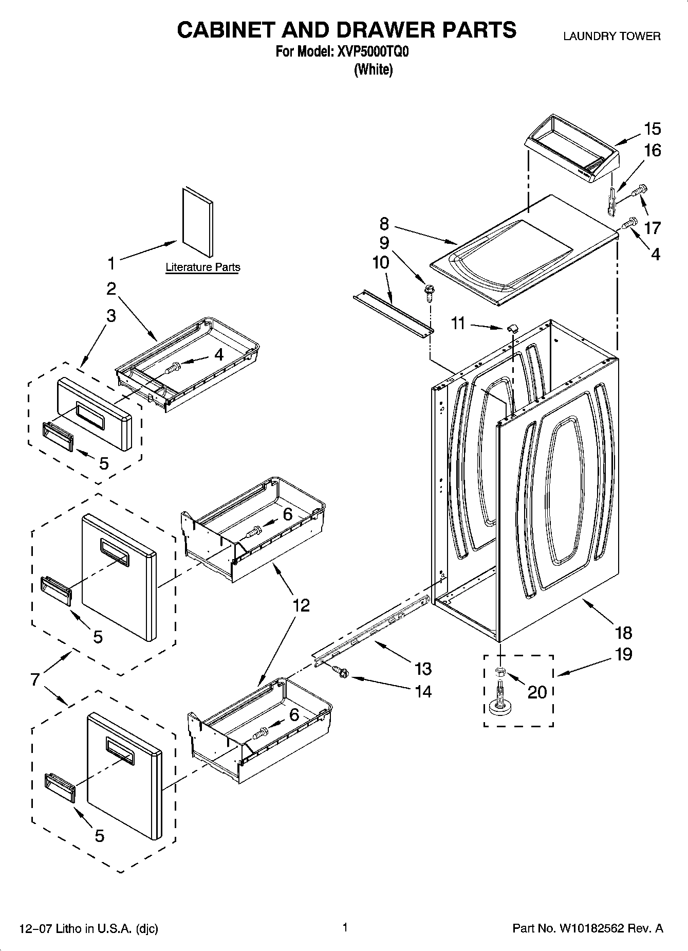 01 - CABINET AND DRAWER PARTS