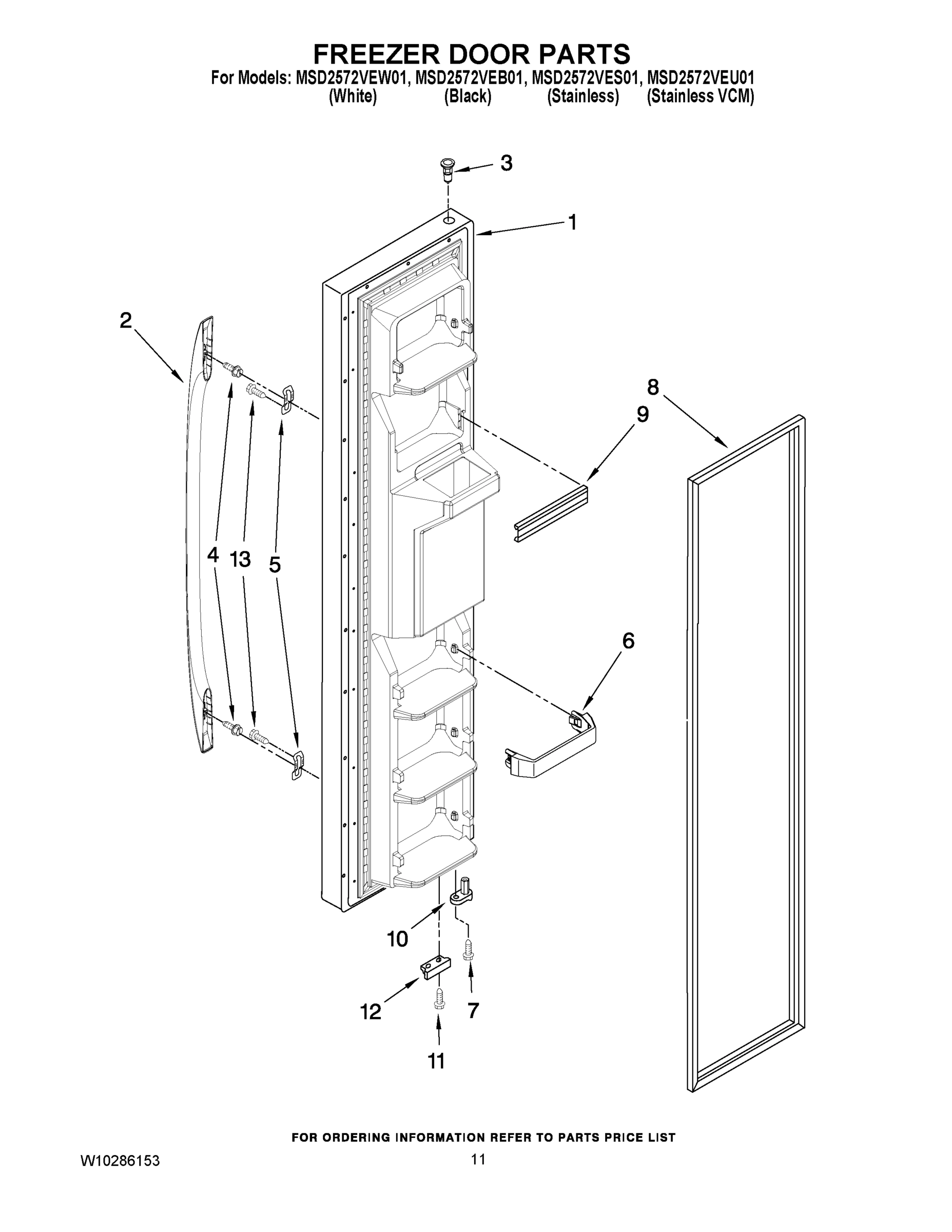 07 - FREEZER DOOR PARTS