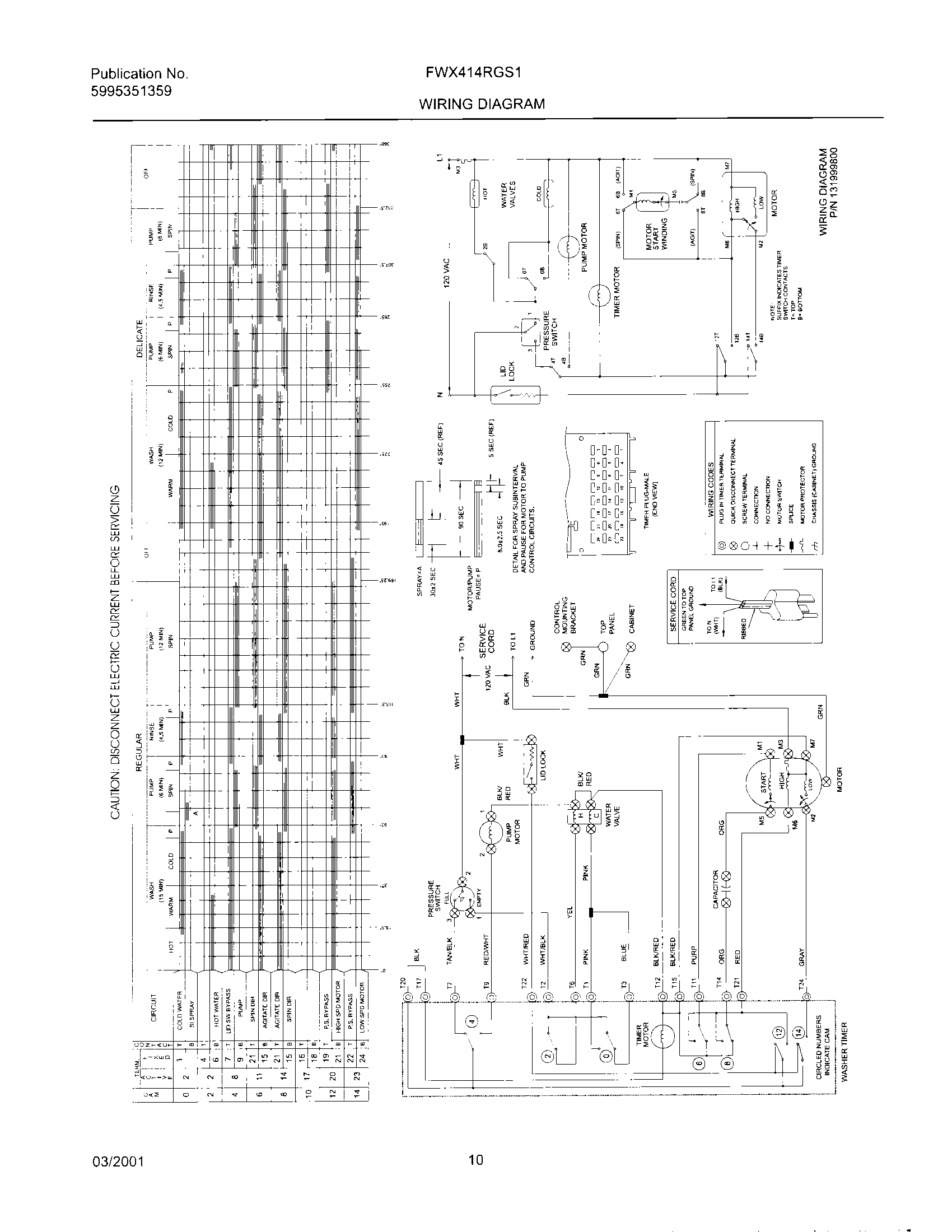 10 - 131999800 WIRING DIAGRAM