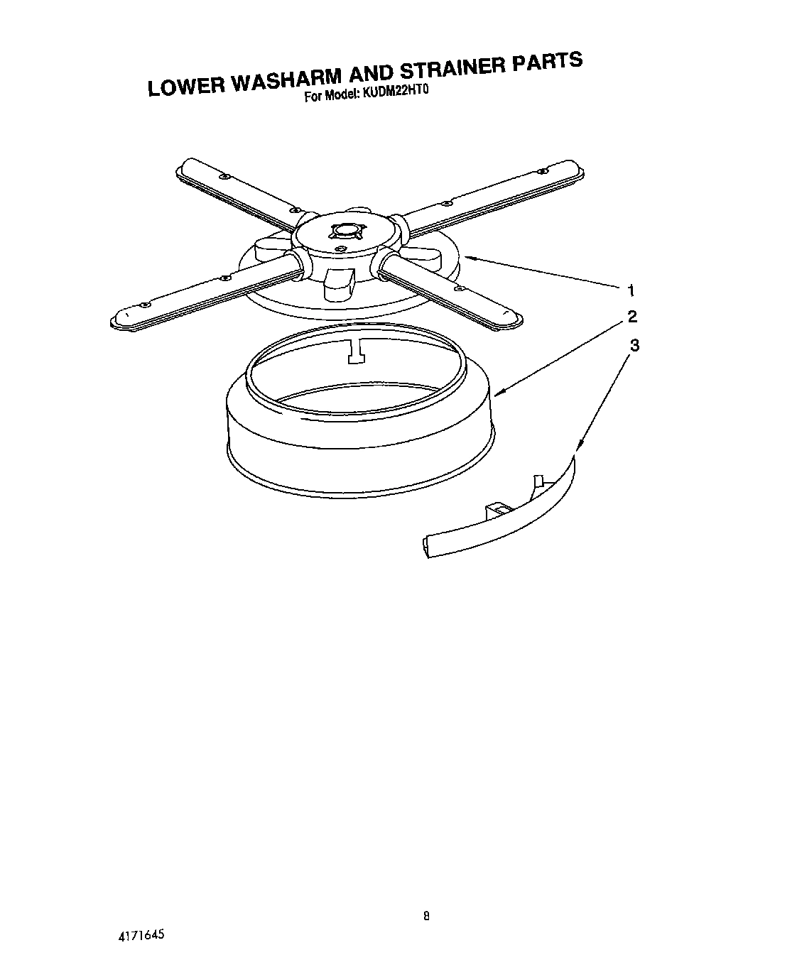 06 - LOWER WASHARM AND STRAINER