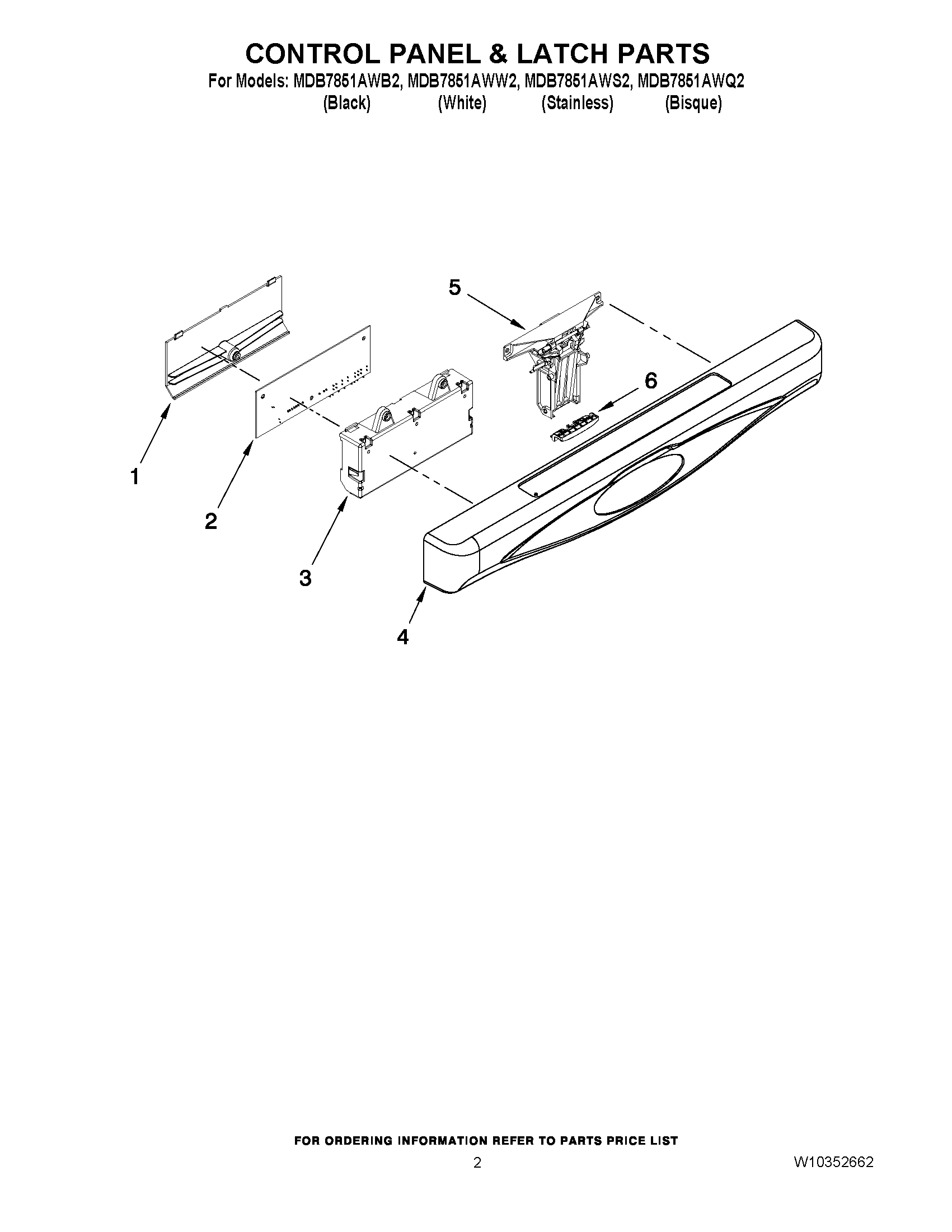 02 - CONTROL PANEL & LATCH PARTS