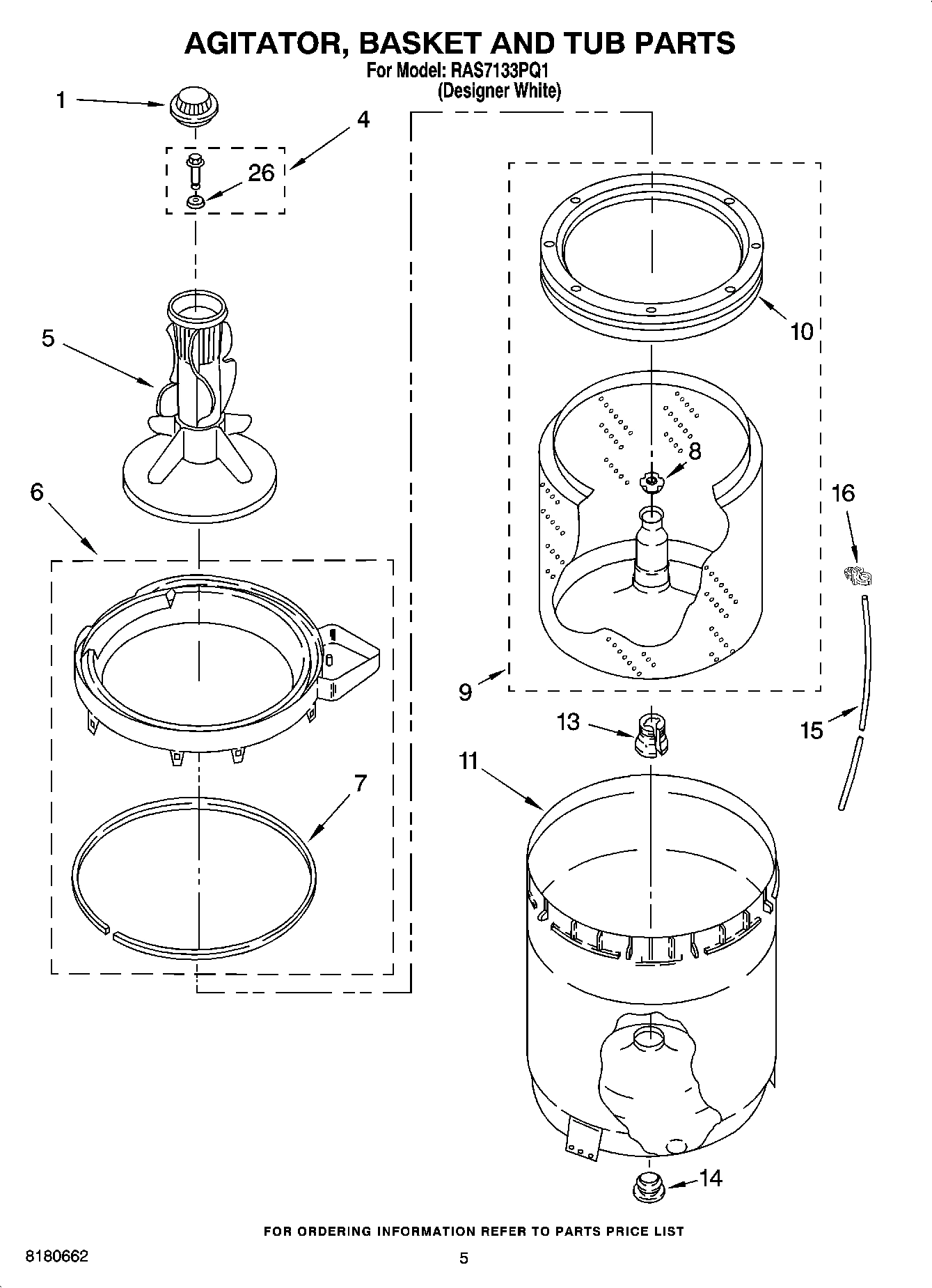 03 - AGITATOR, BASKET AND TUB PARTS