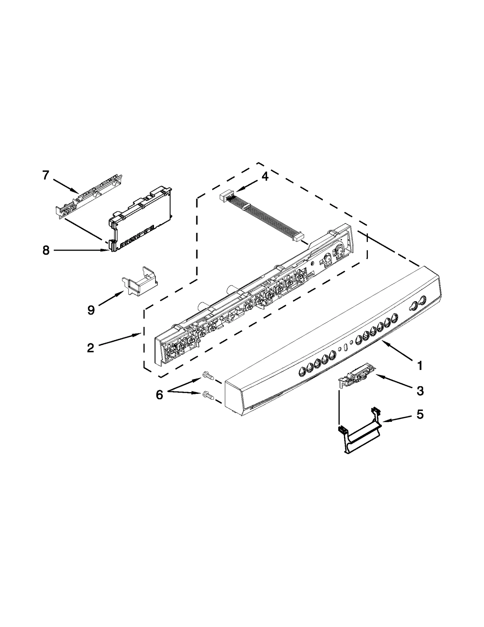 CONTROL PANEL AND LATCH PARTS
