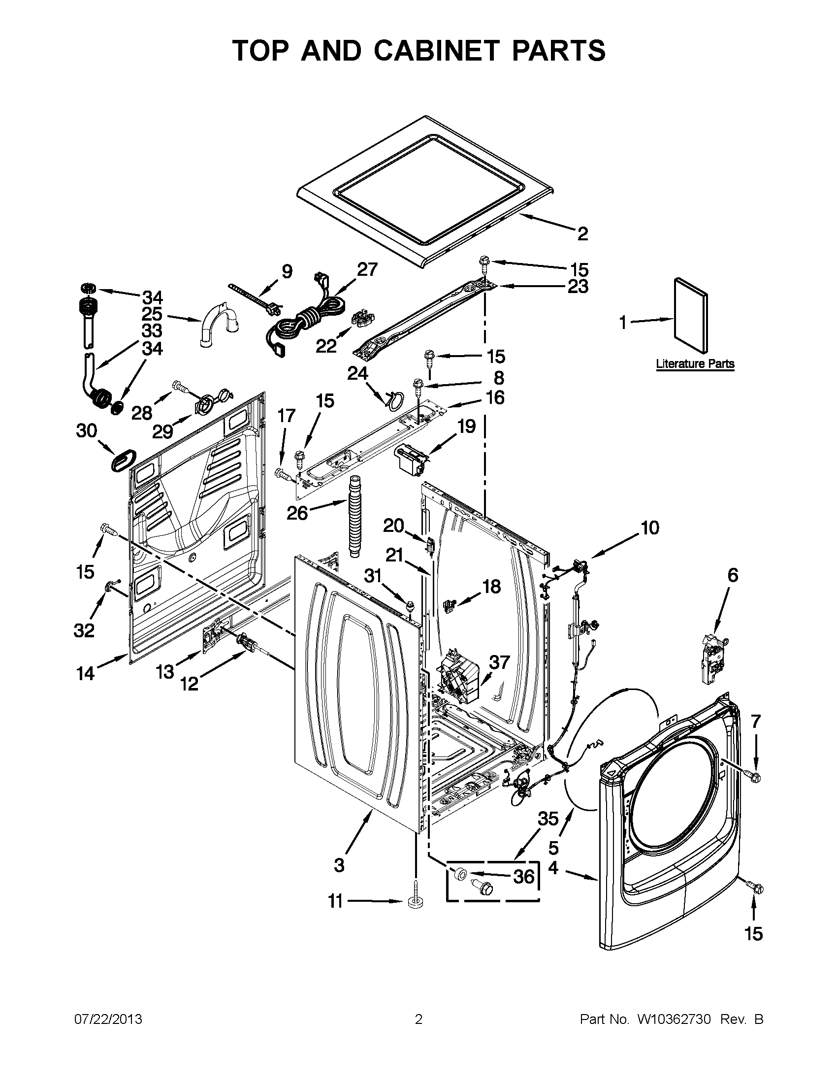 01 - TOP AND CABINET PARTS