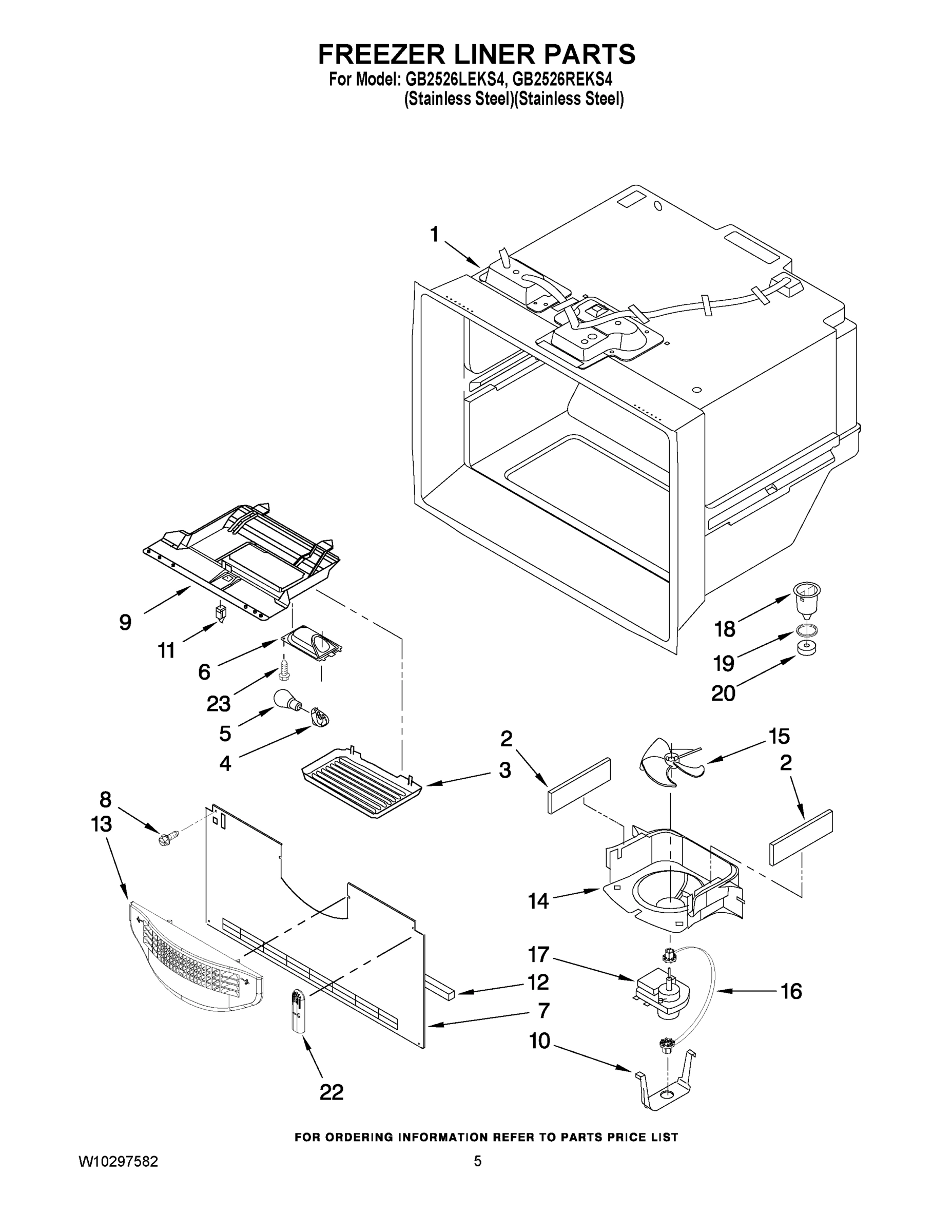 03 - FREEZER LINER PARTS
