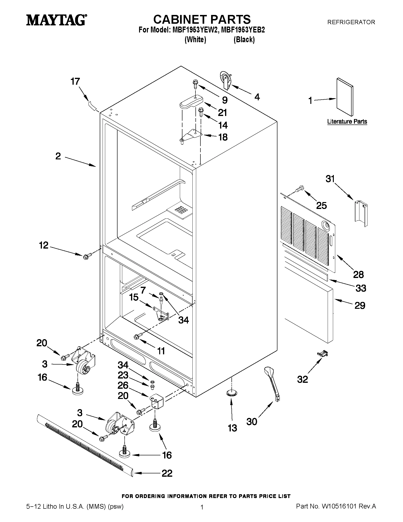 01 - CABINET PARTS