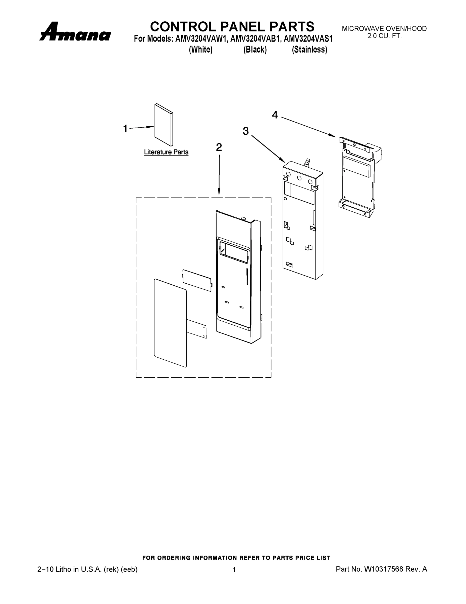 01 - CONTROL PANEL PARTS