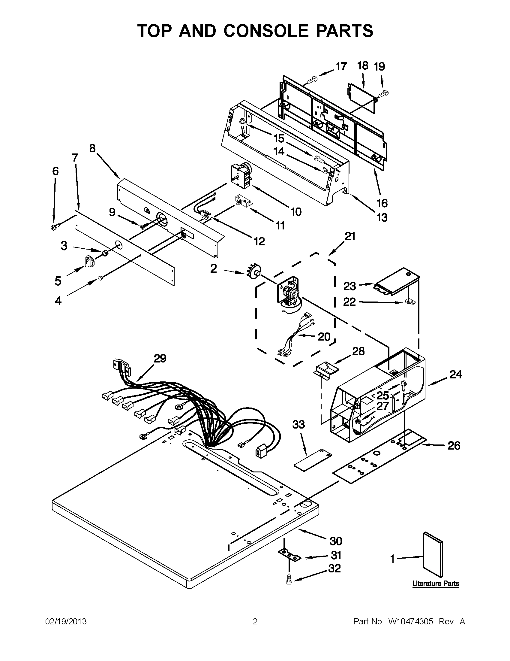 01 - TOP AND CONSOLE PARTS