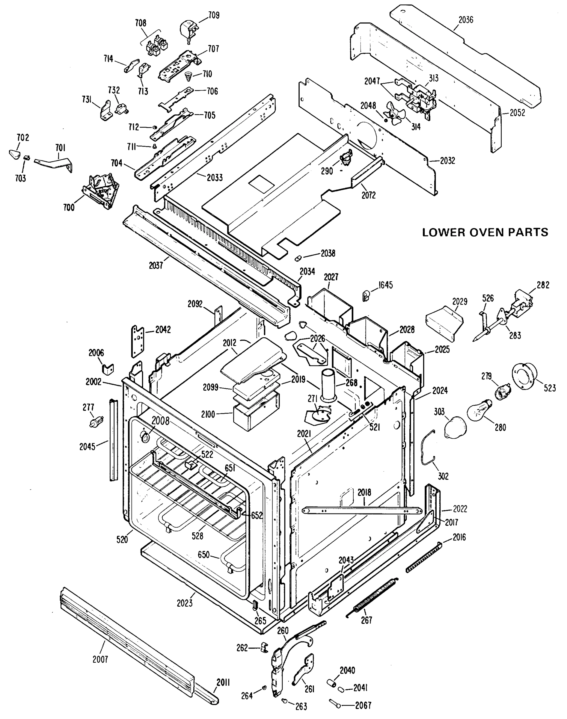 LOWER OVEN PARTS