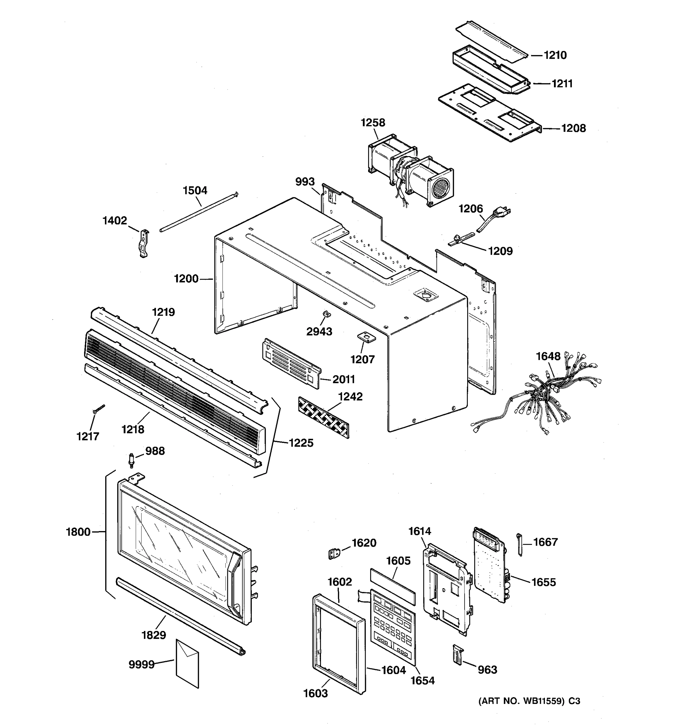 CONTROL PANEL, DOOR & CASE