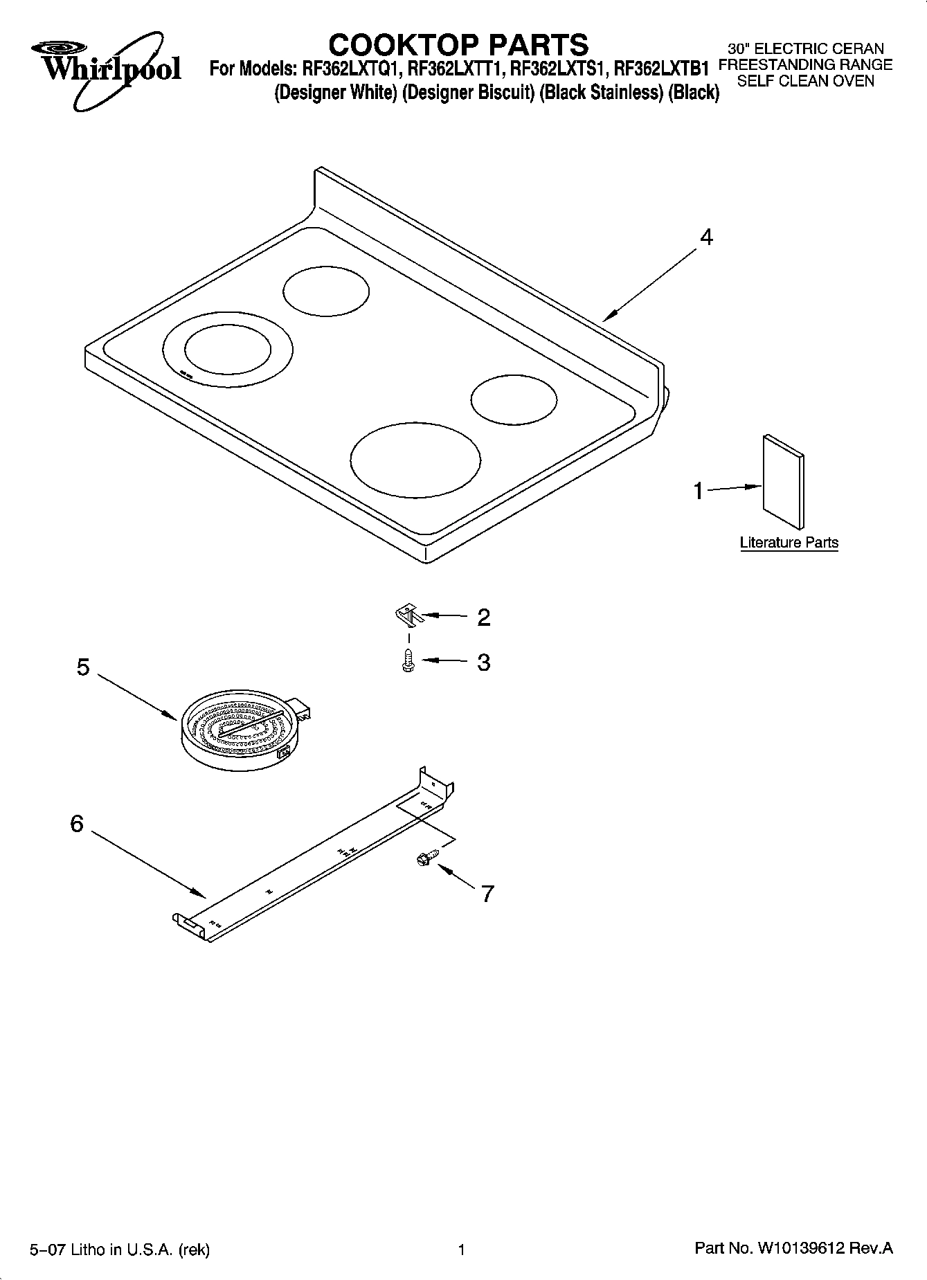 01 - COOKTOP PARTS