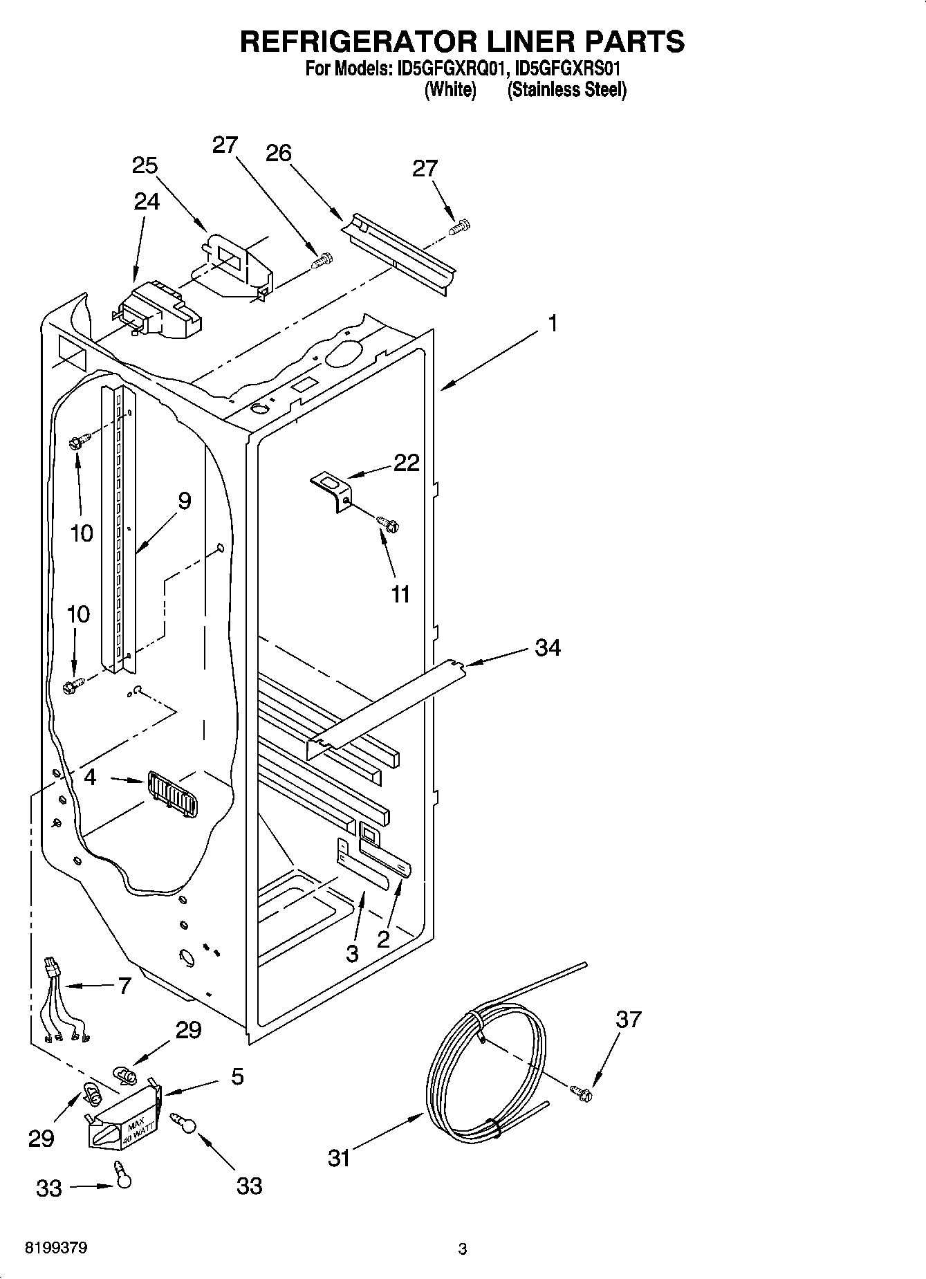 02 - REFRIGERATOR LINER PARTS