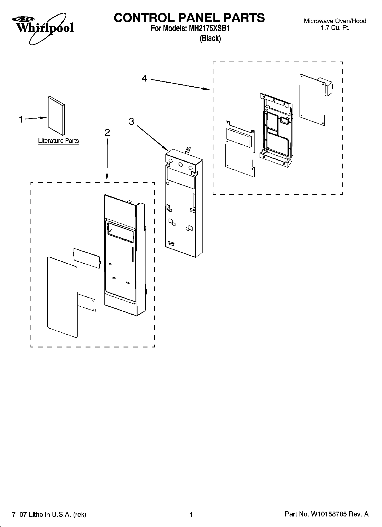 01 - CONTROL PANEL PARTS