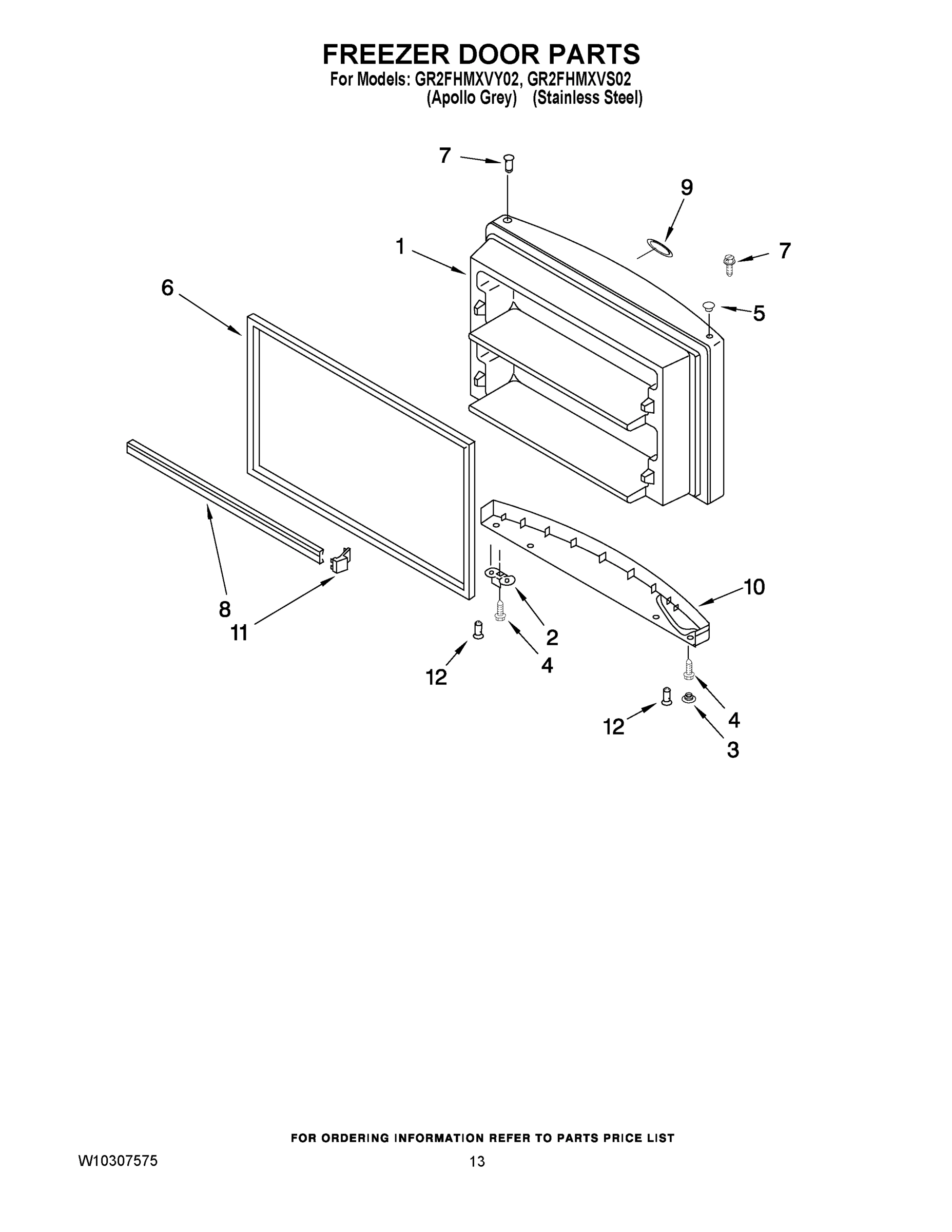 07 - FREEZER DOOR PARTS