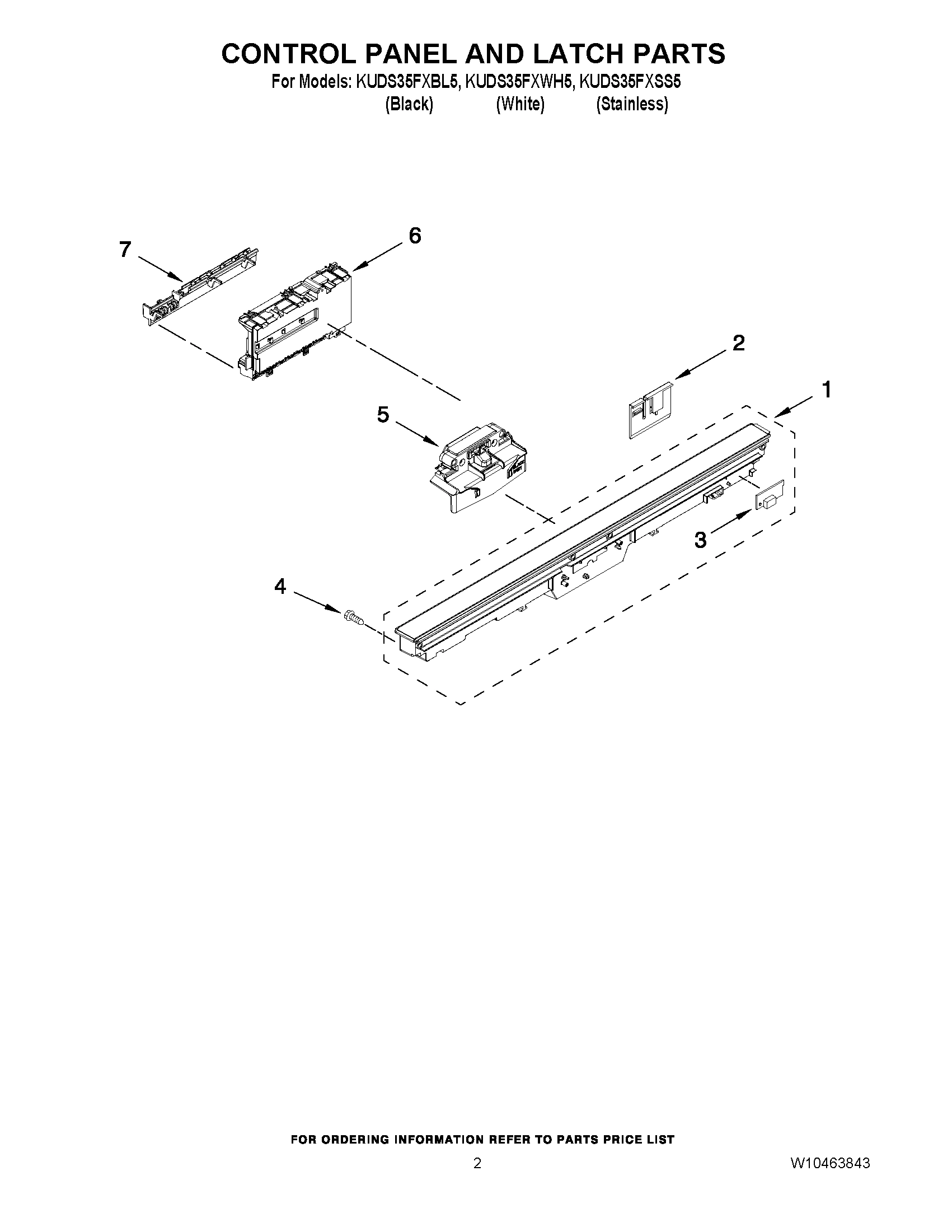 02 - CONTROL PANEL AND LATCH PARTS