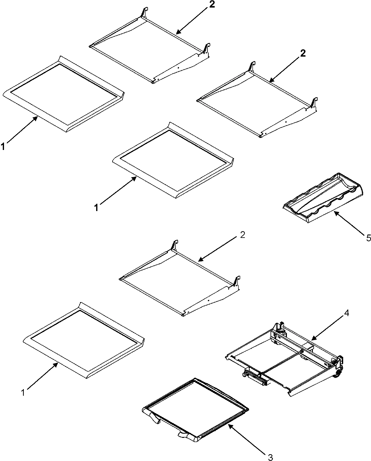 13 - REFRIGERATOR SHELVES