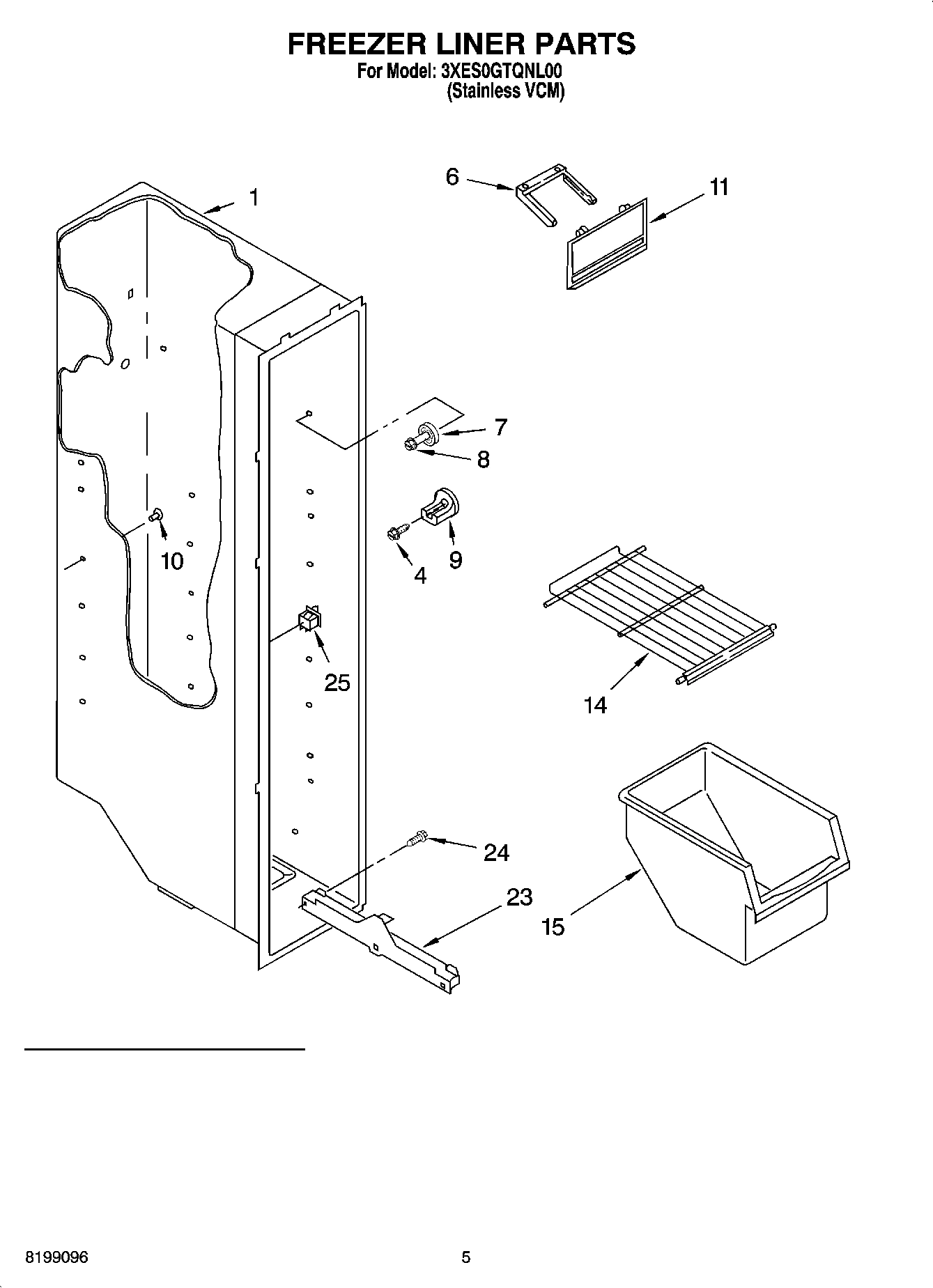 03 - FREEZER LINER PARTS