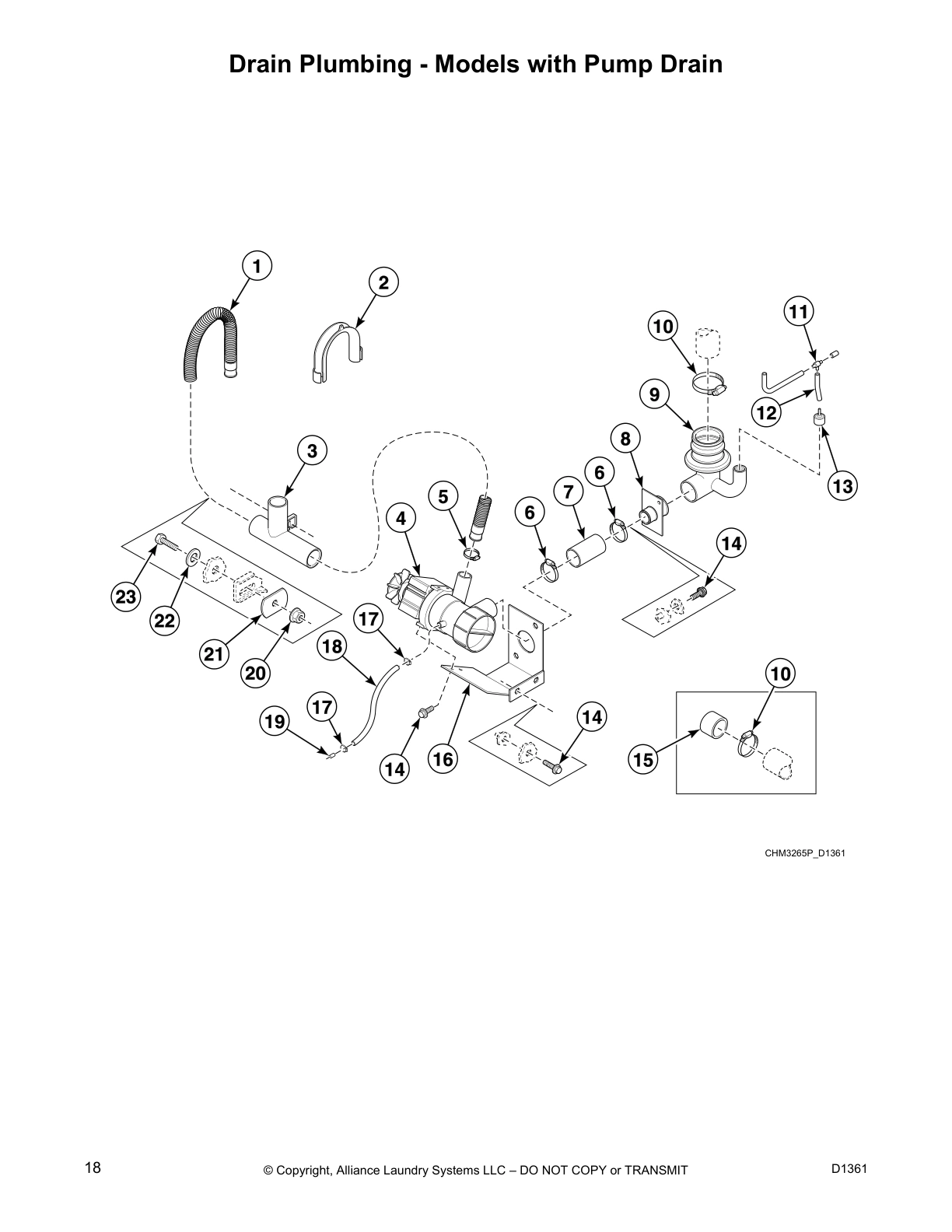 Drain Plumbing - Models with Pump Drain
