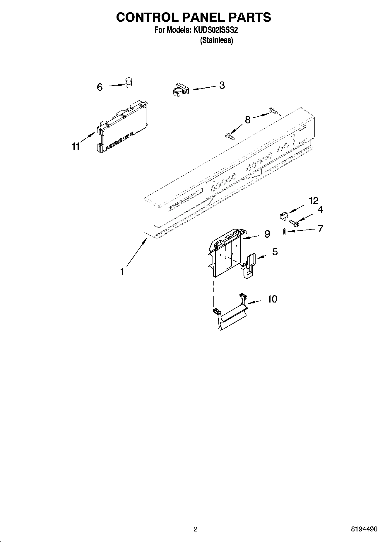 02 - CONTROL PANEL PARTS