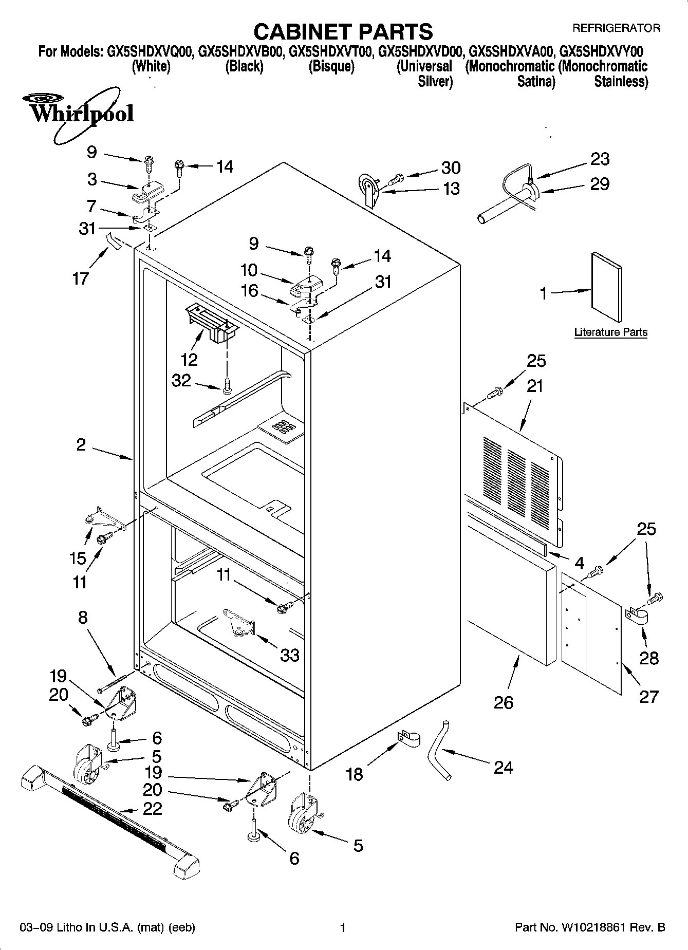01 - CABINET PARTS