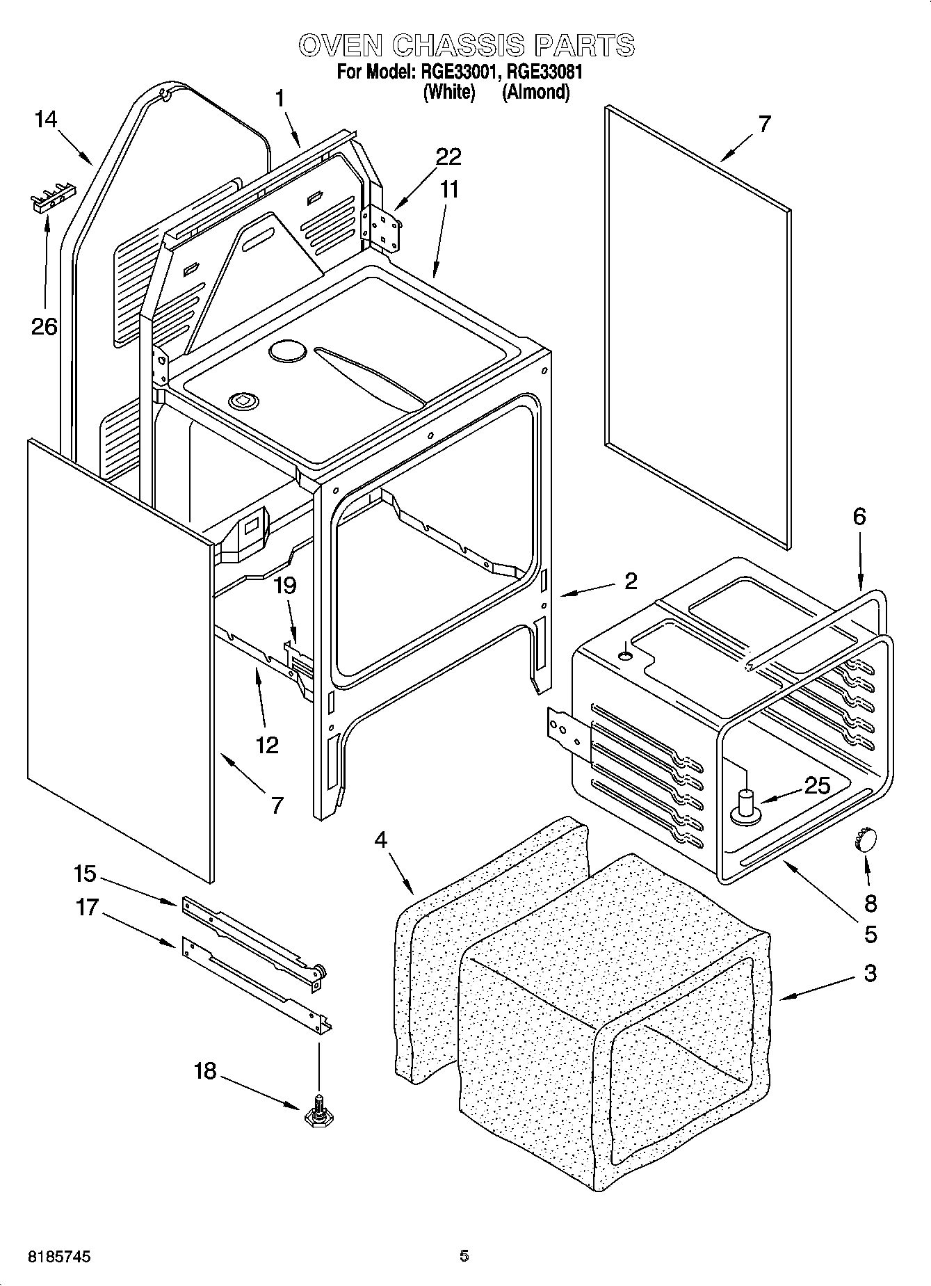 04 - OVEN CHASSIS PARTS