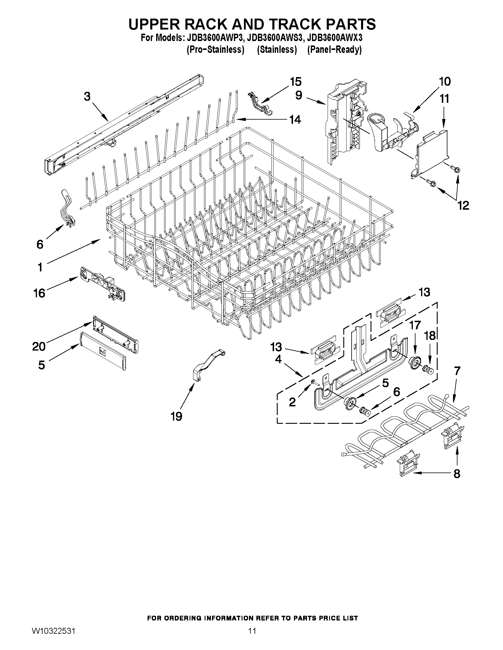 09 - UPPER RACK AND TRACK PARTS