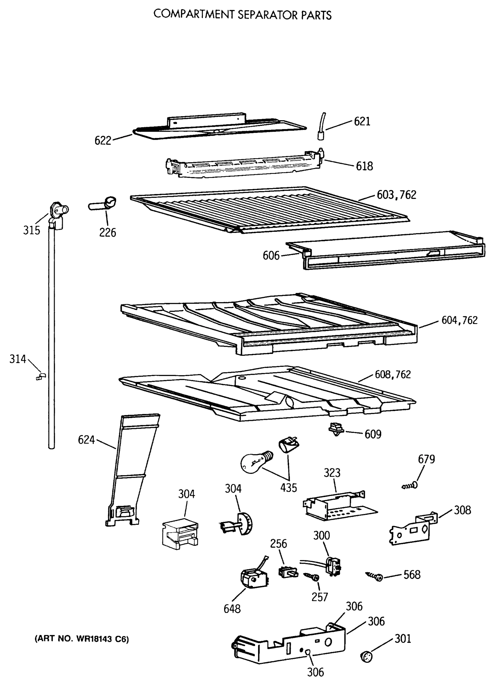 COMPARTMENT SEPARATOR PARTS