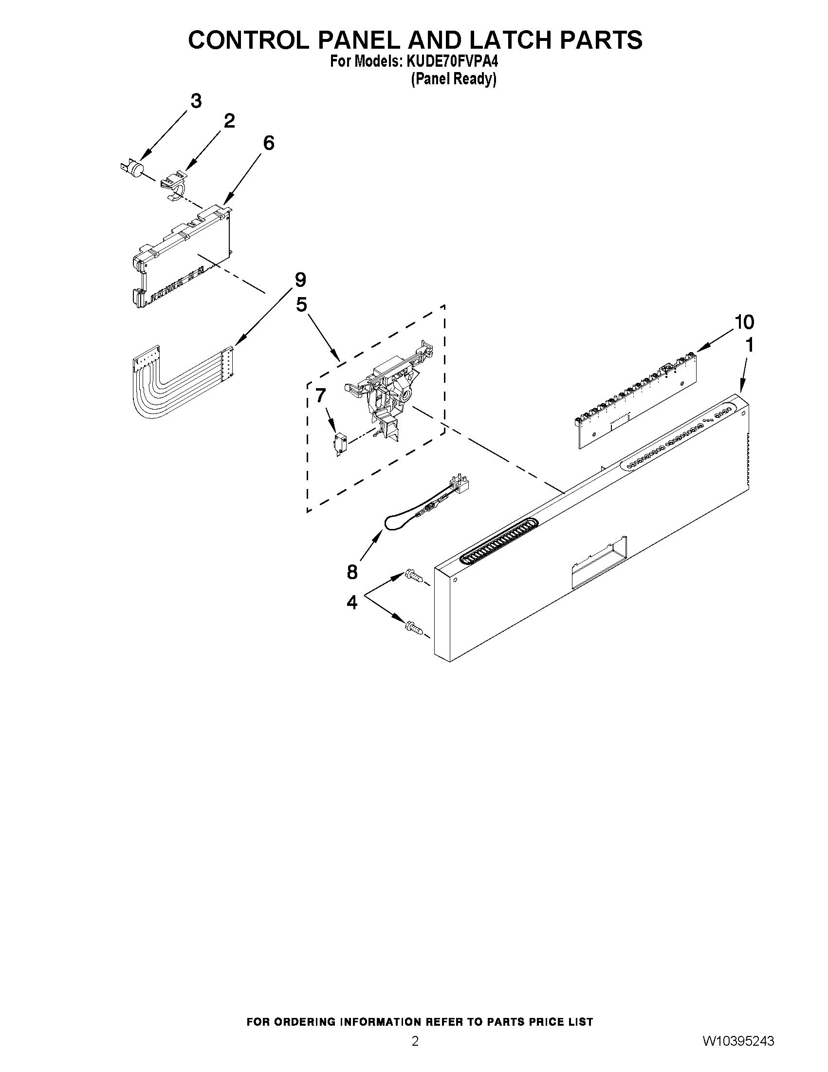 02 - CONTROL PANEL AND LATCH PARTS