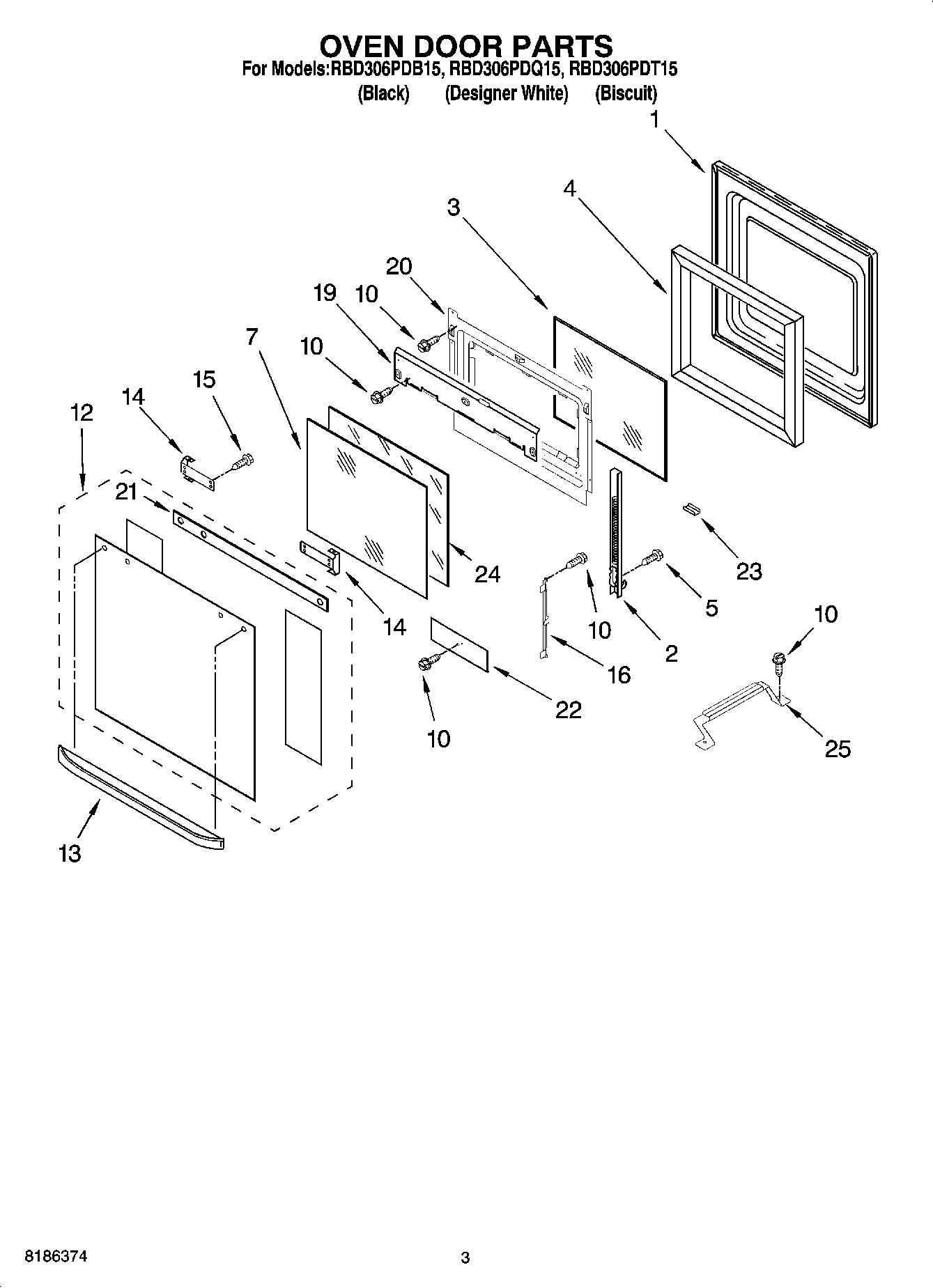 02 - OVEN DOOR PARTS