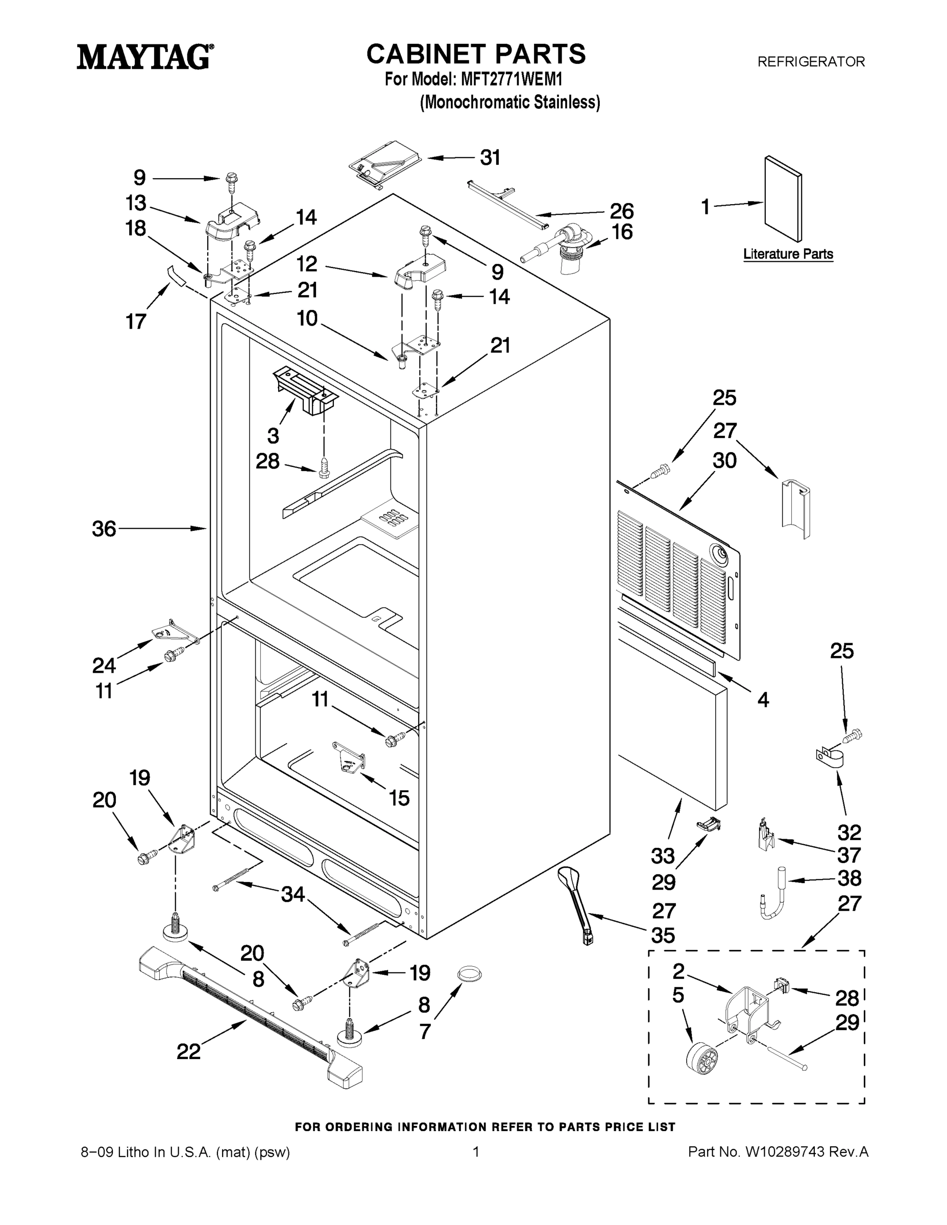01 - CABINET PARTS