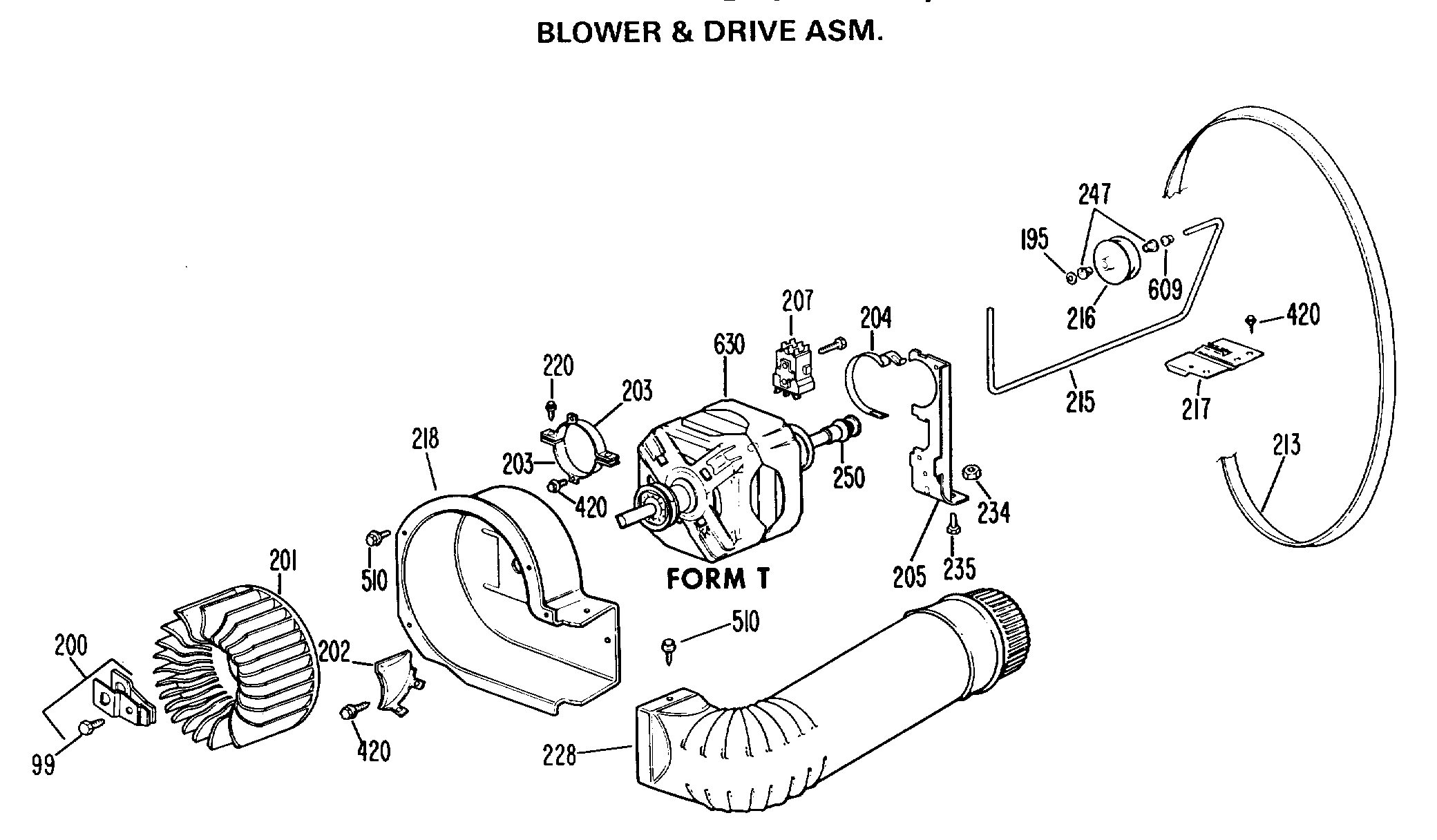 BLOWER & DRIVE ASM.