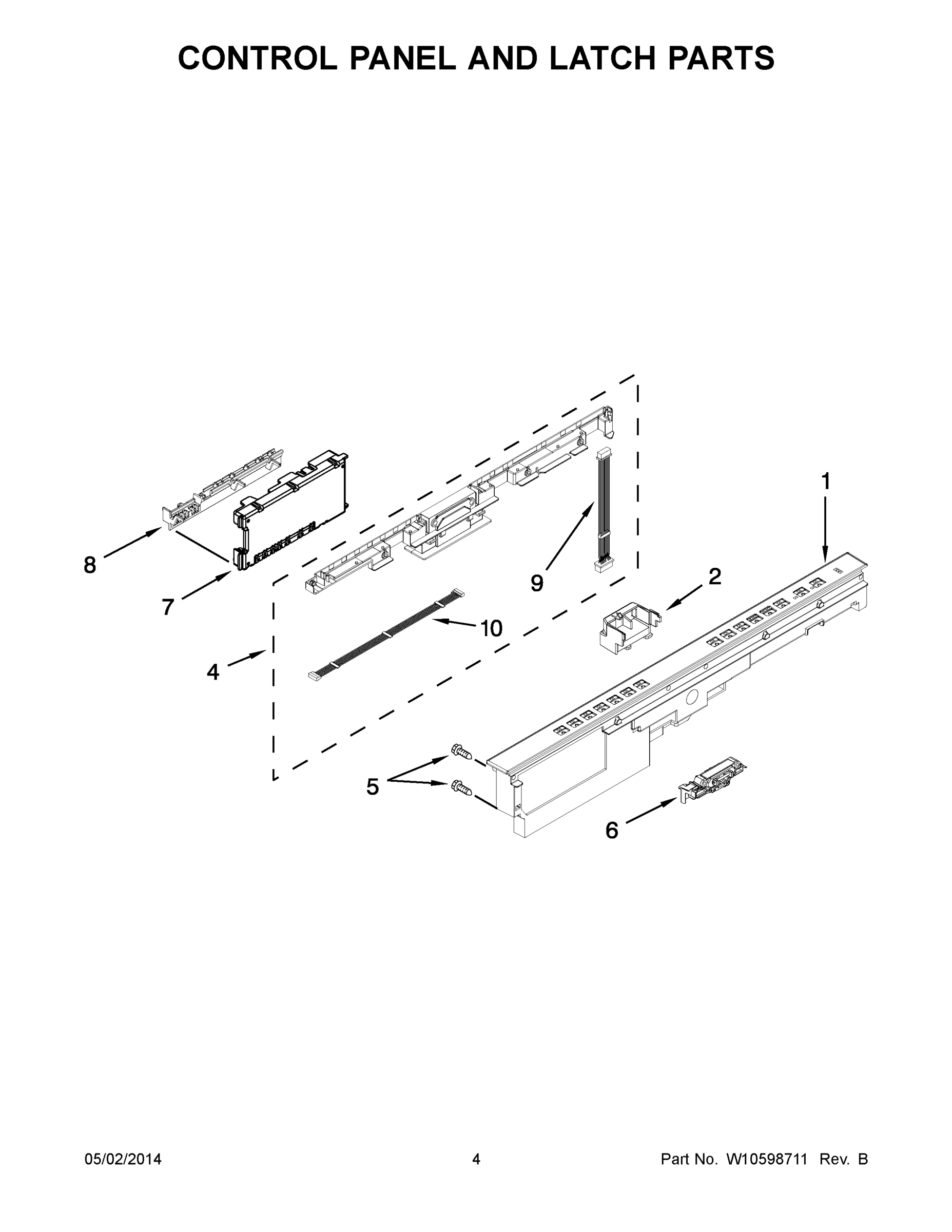 03 - CONTROL PANEL AND LATCH PARTS