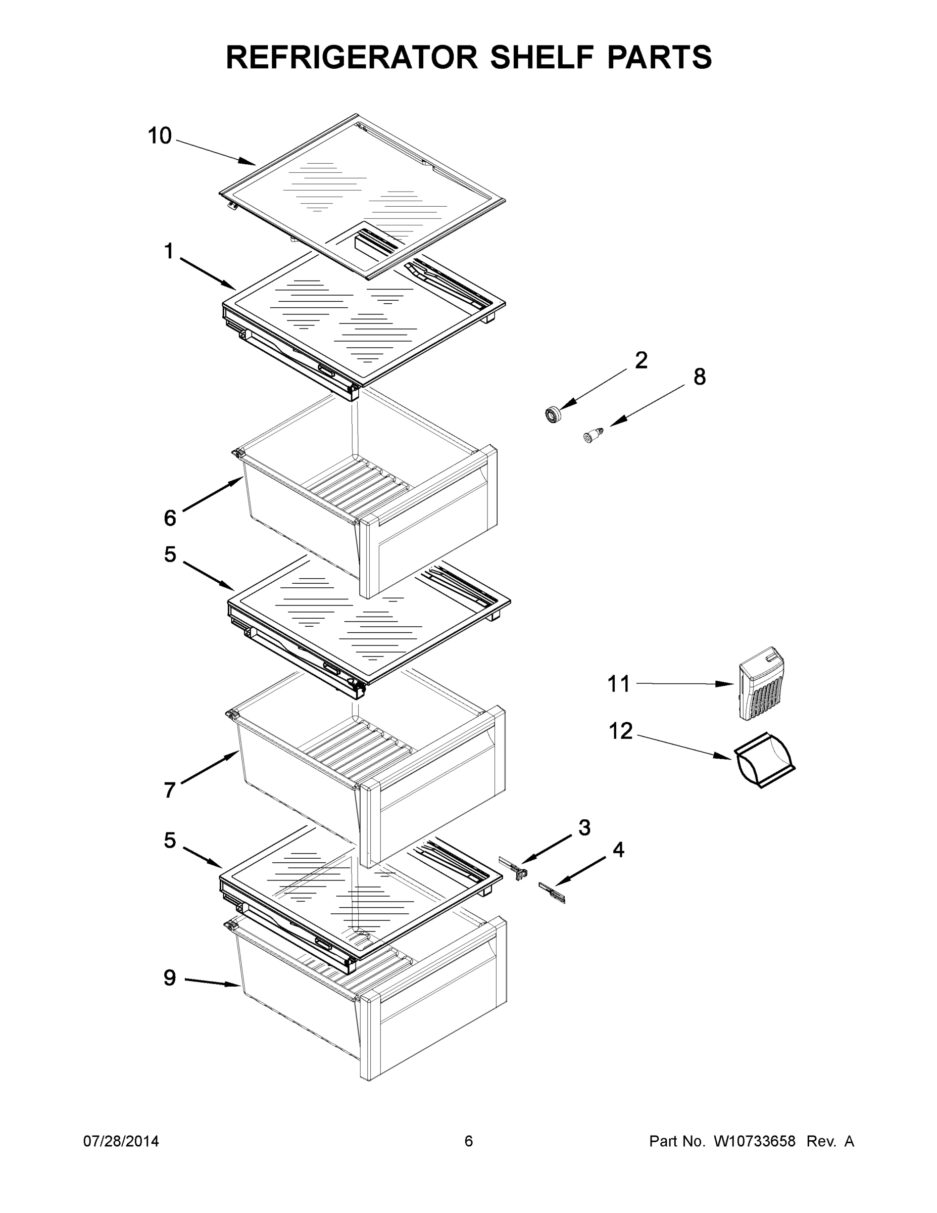 04 - REFRIGERATOR SHELF PARTS