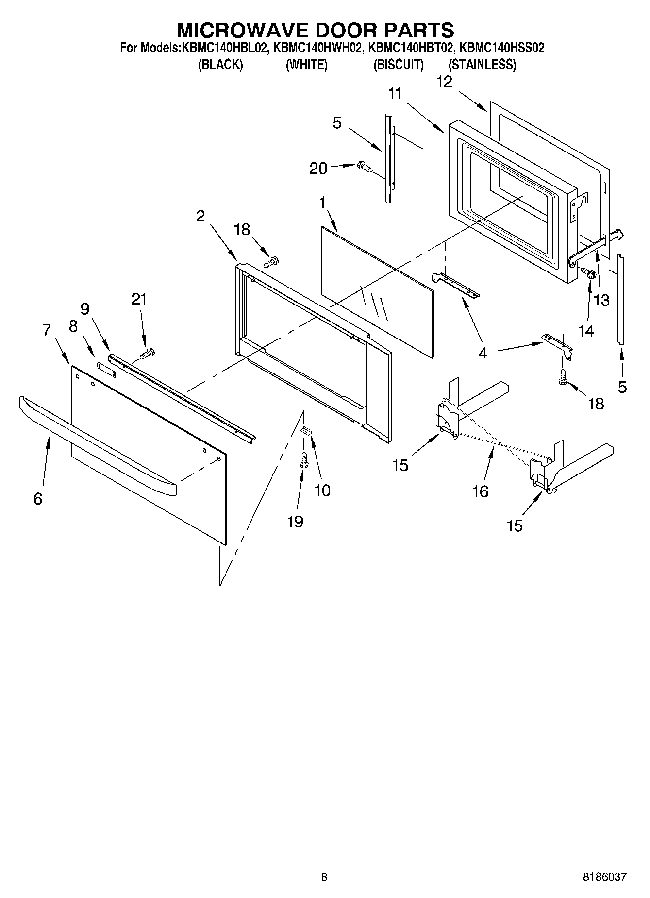 06 - MICROWAVE DOOR PARTS, OPTIONAL PARTS