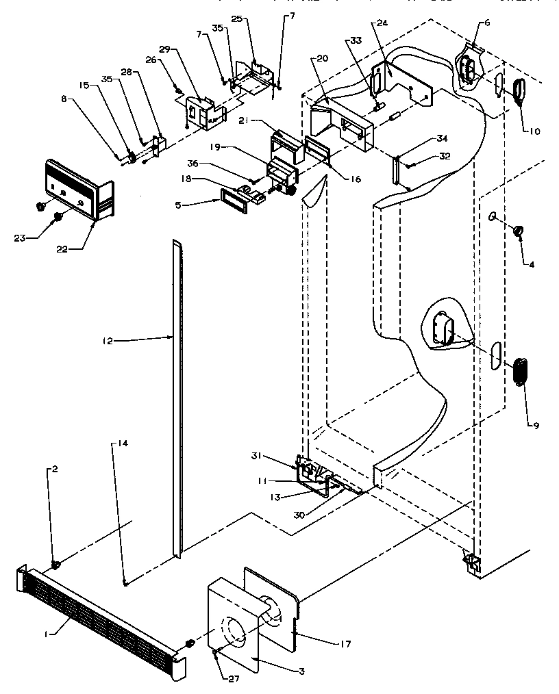 14 - REF/FZ CONTROLS AND CABINET PARTS