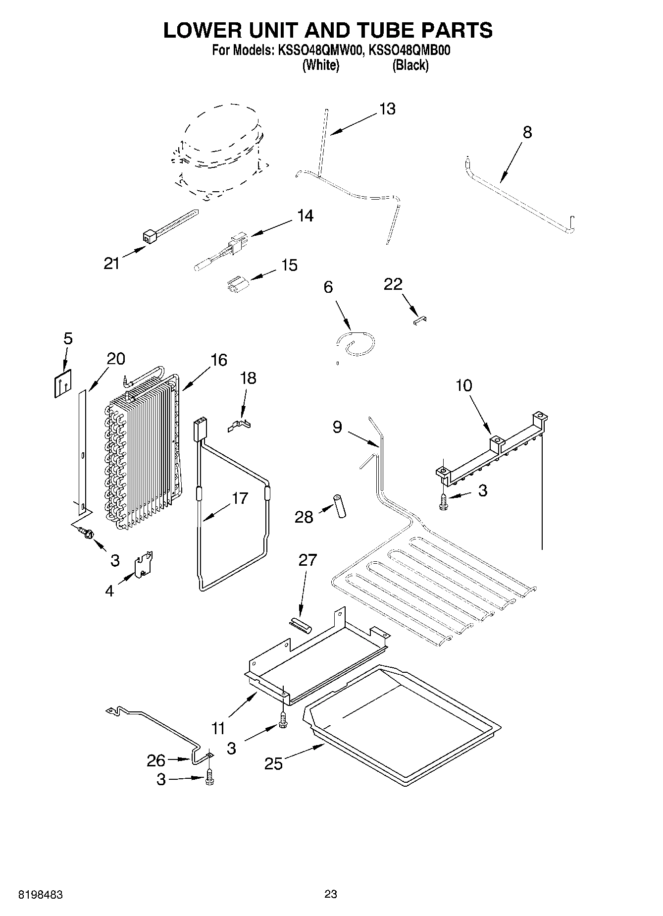 14 - LOWER UNIT AND TUBE PARTS