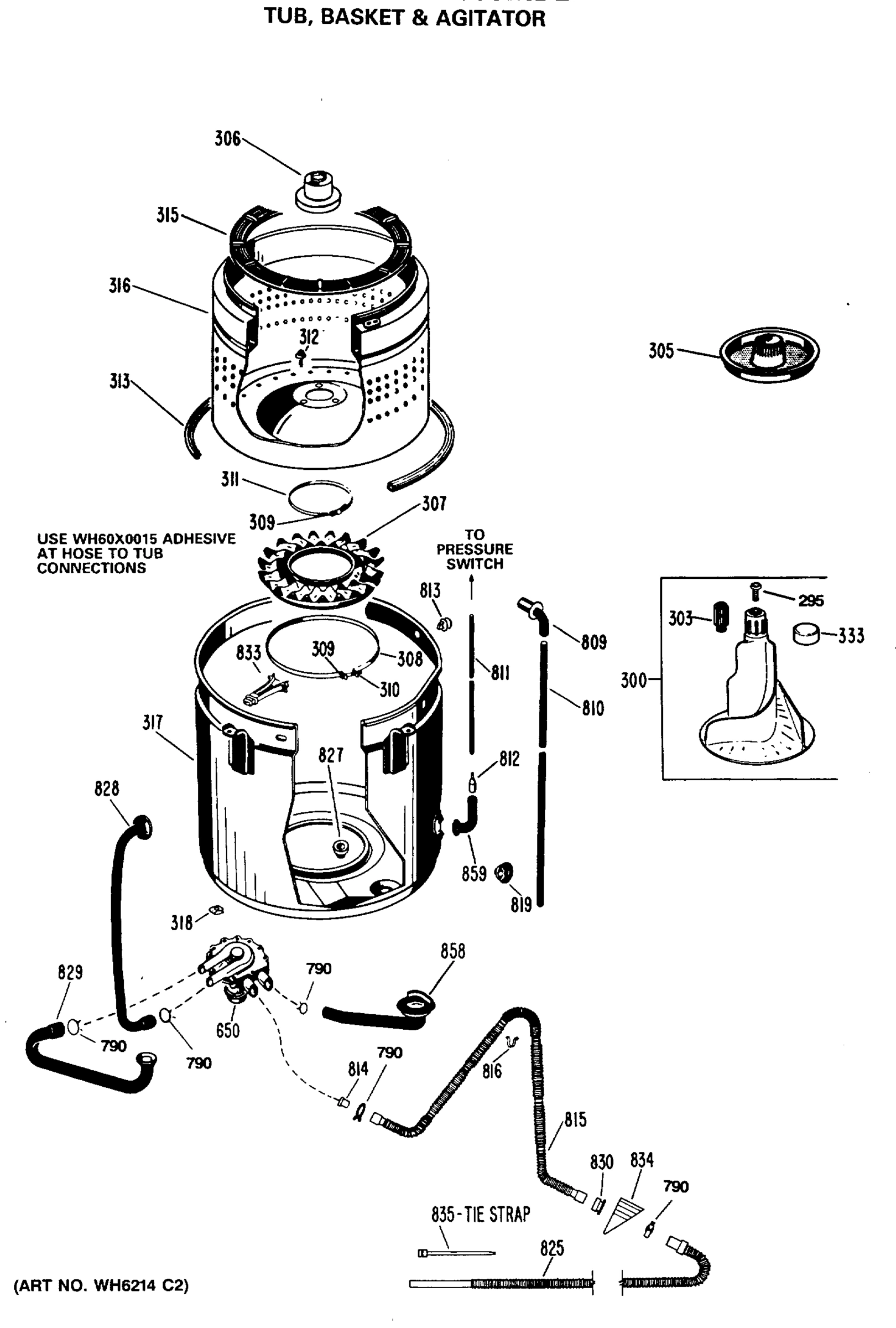 TUB, BASKET & AGITATOR