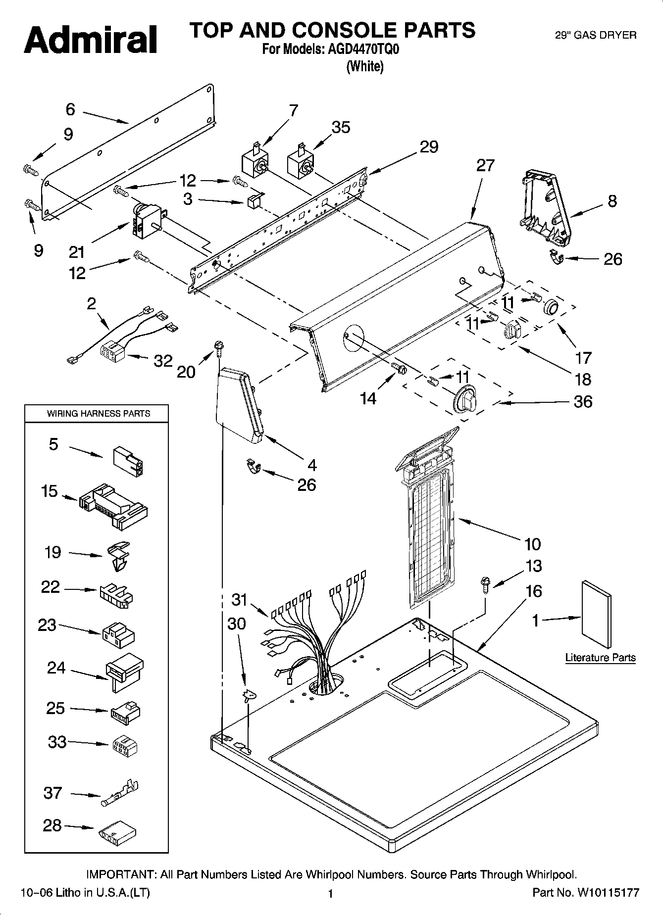 01 - TOP AND CONSOLE PARTS