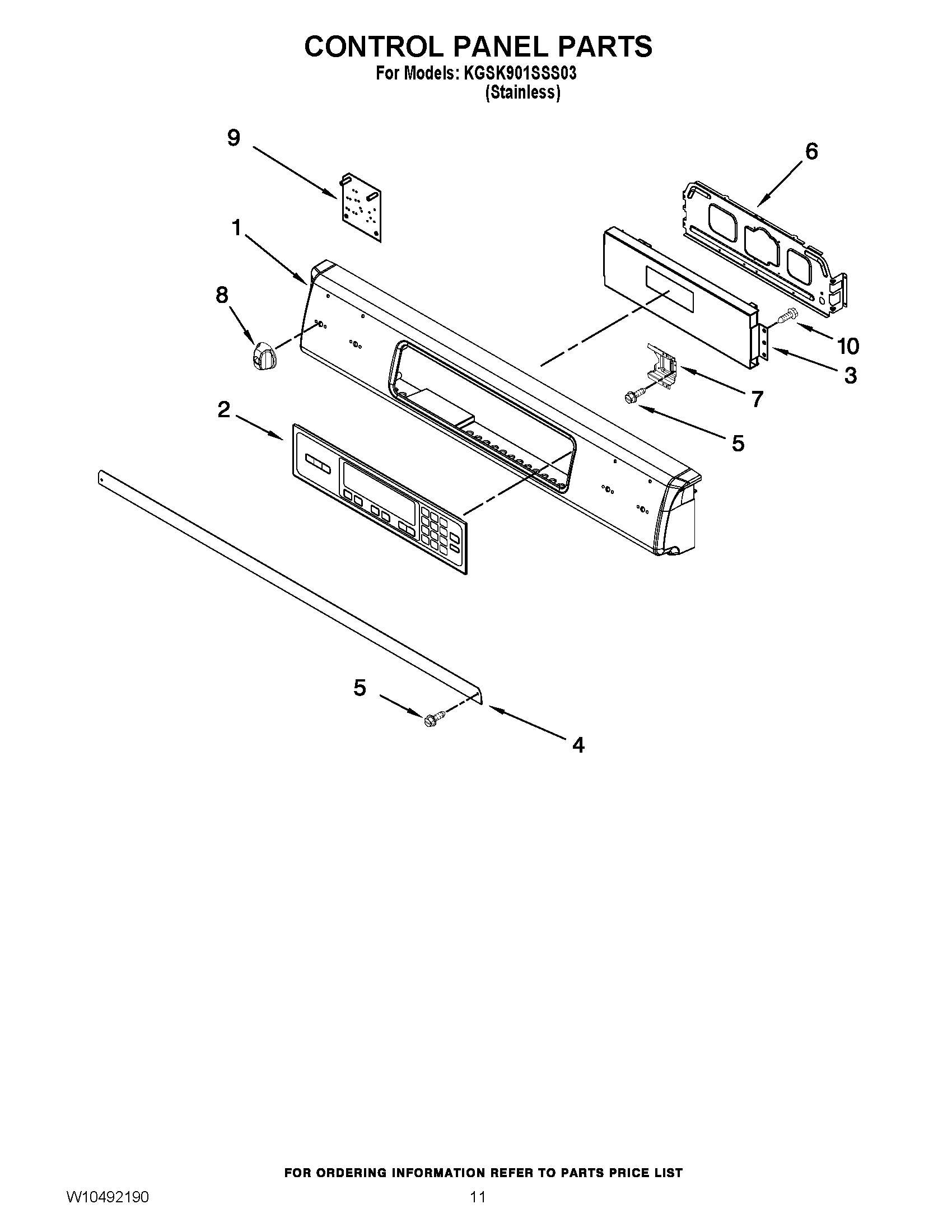 08 - CONTROL PANEL PARTS