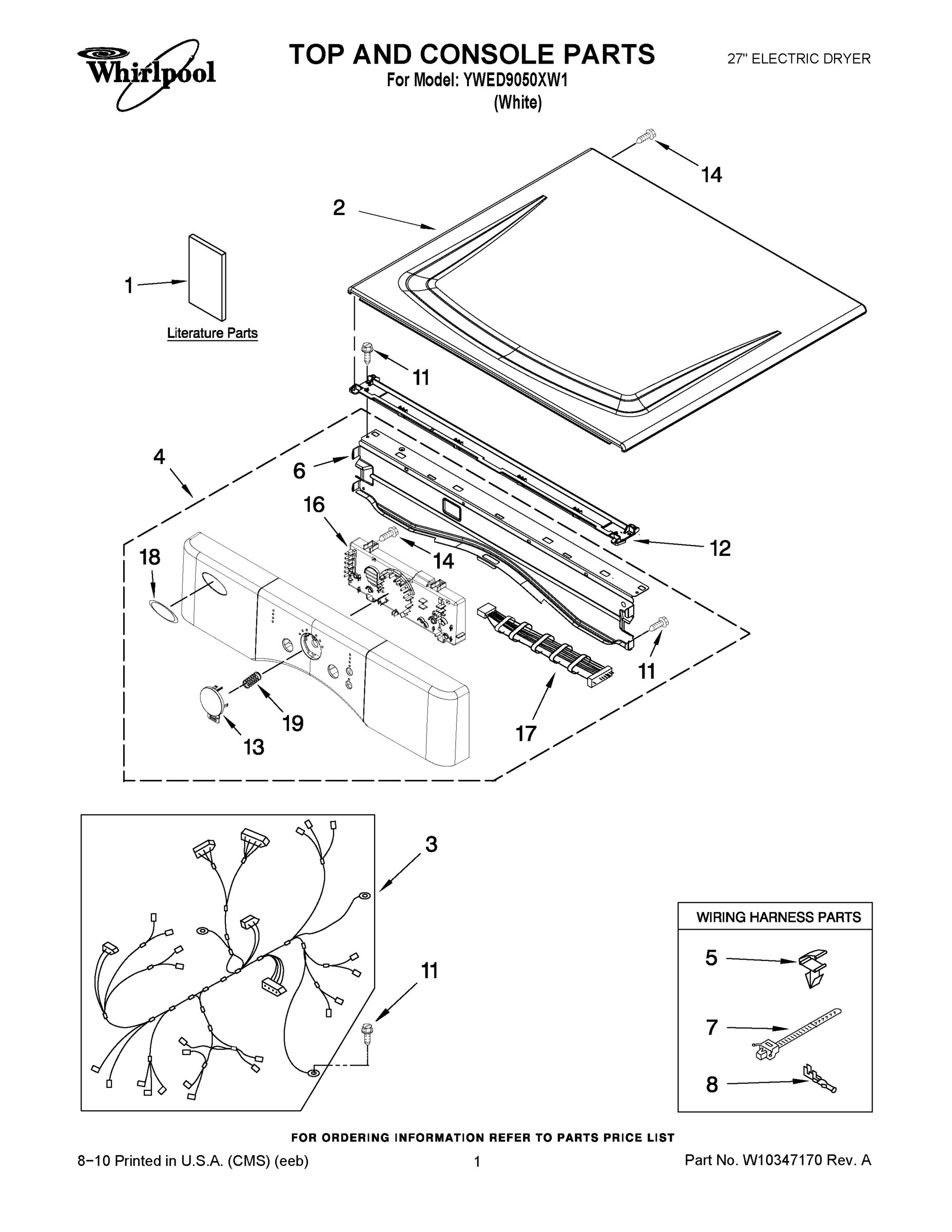 01 - TOP AND CONSOLE PARTS