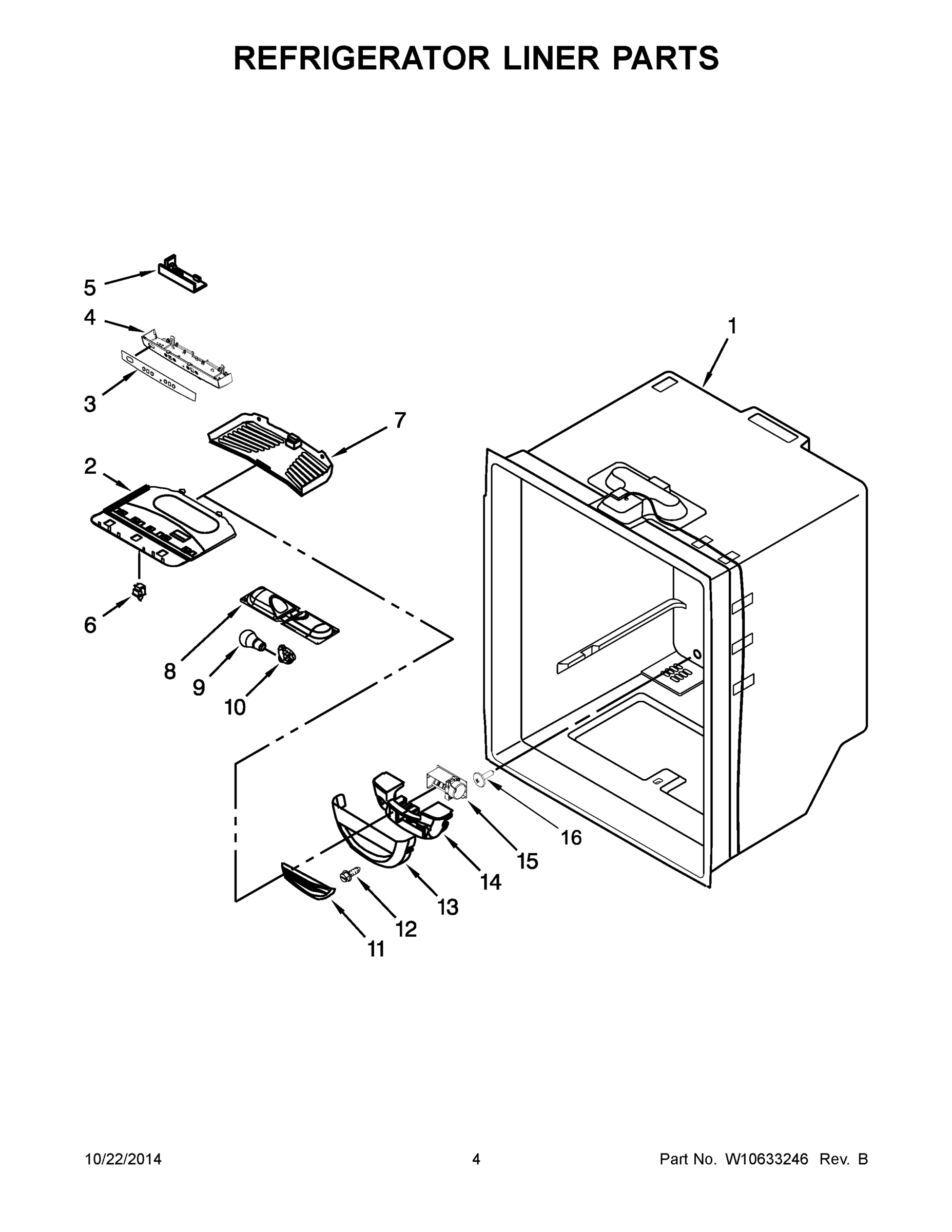 03 - REFRIGERATOR LINER PARTS