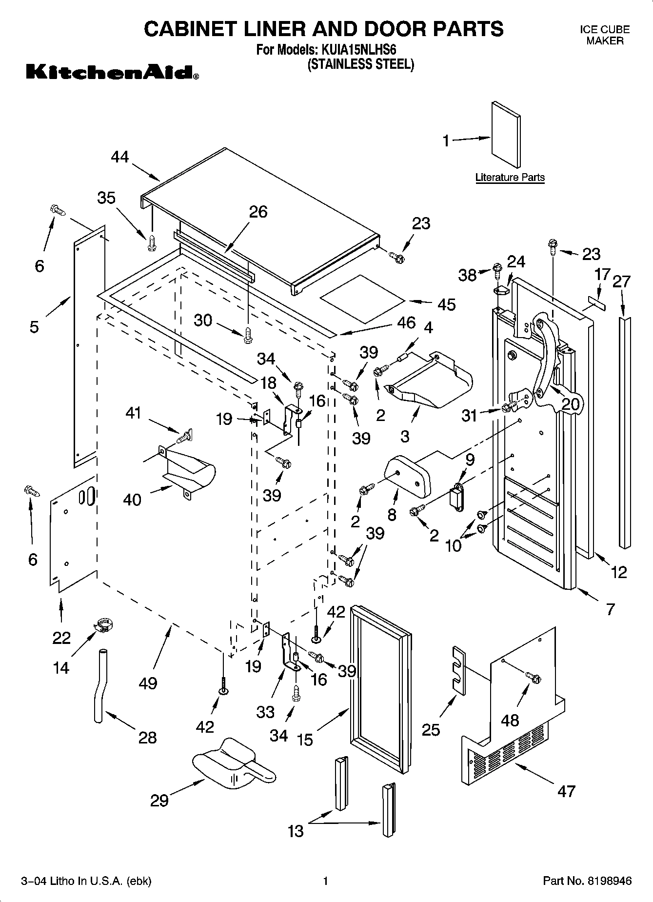 01 - CABINET LINER AND DOOR PARTS