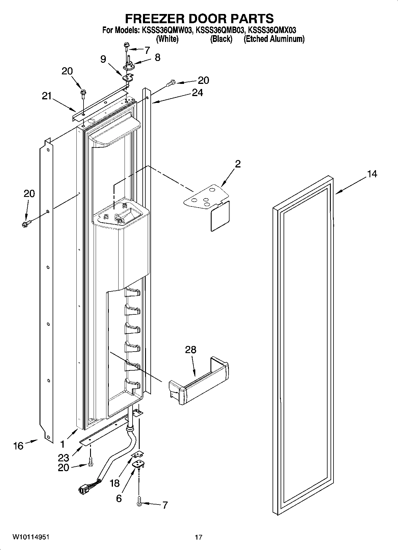 11 - FREEZER DOOR PARTS