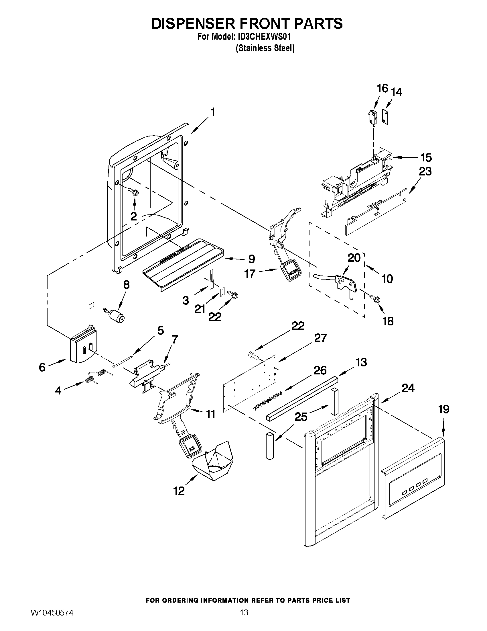 08 - DISPENSER FRONT PARTS