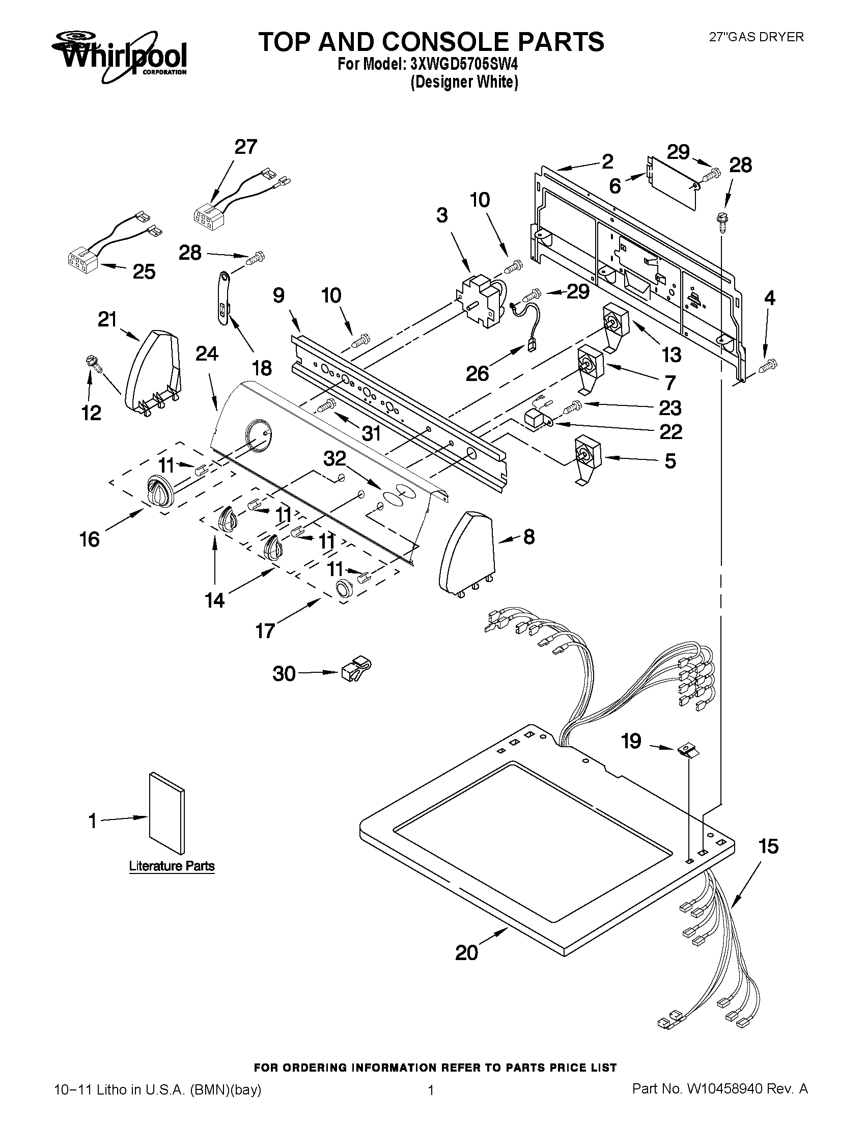01 - TOP AND CONSOLE PARTS